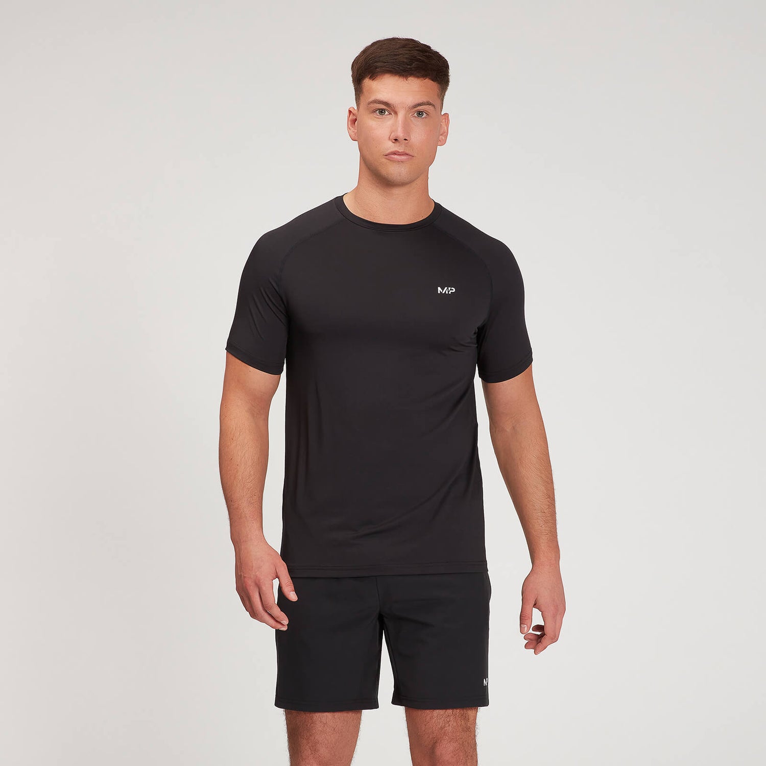 MP Short Sleeve T-shirt til mænd med grafisk løb - Sort
