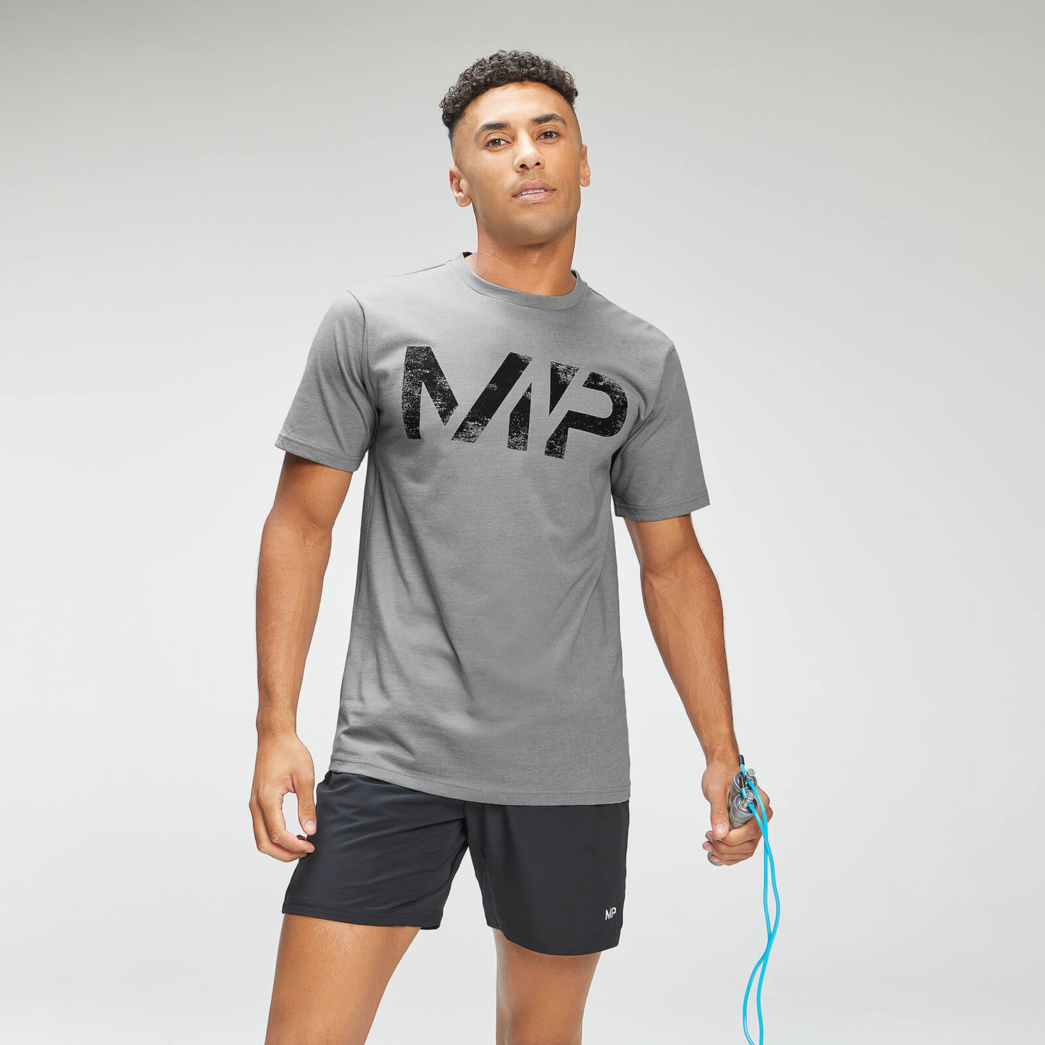 MP Men's Adapt Grit Graphic T-Shirt, Storm Grey Marl