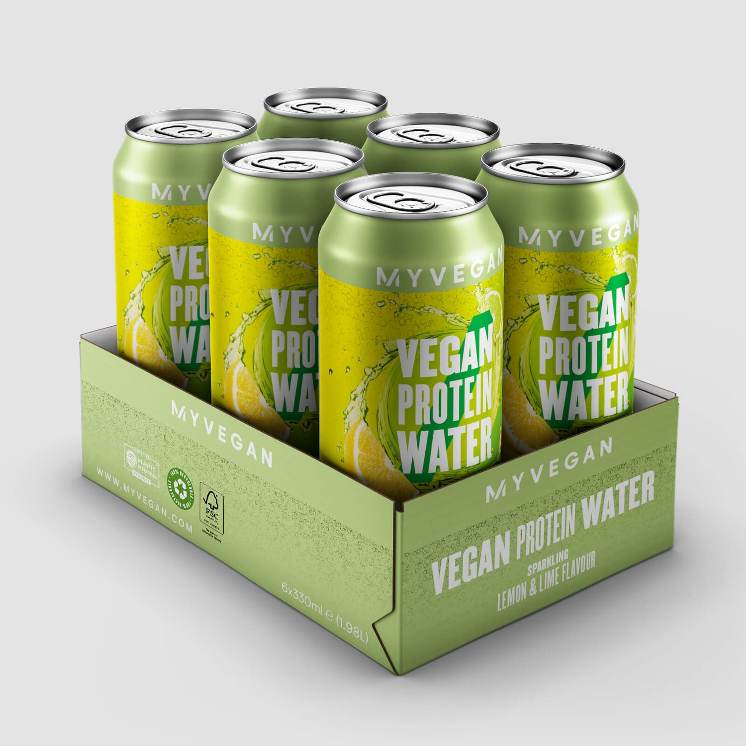 Veganes Protein-Wasser mit Sprudel - Lemon Lime