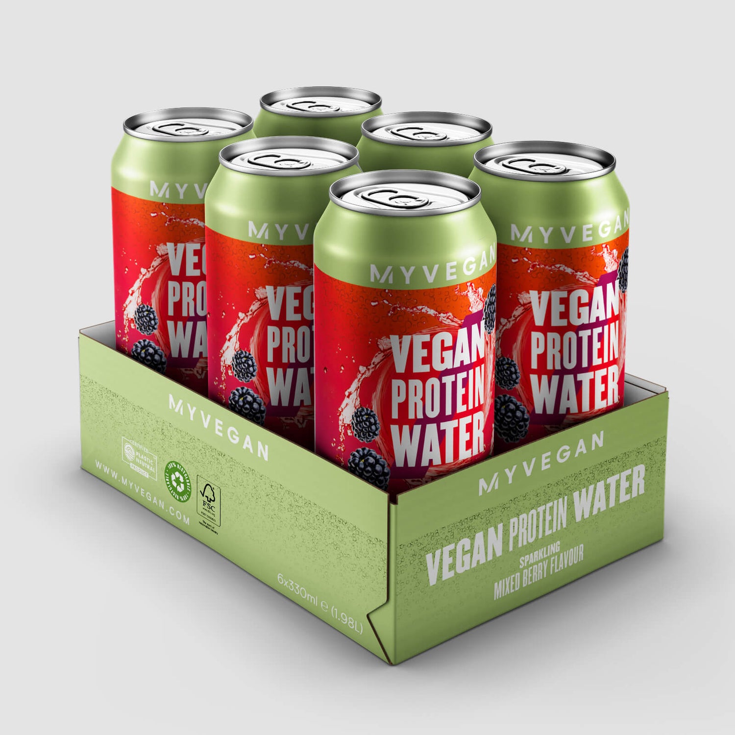 Agua con Gas Proteica Vegana - Frutas del Bosque