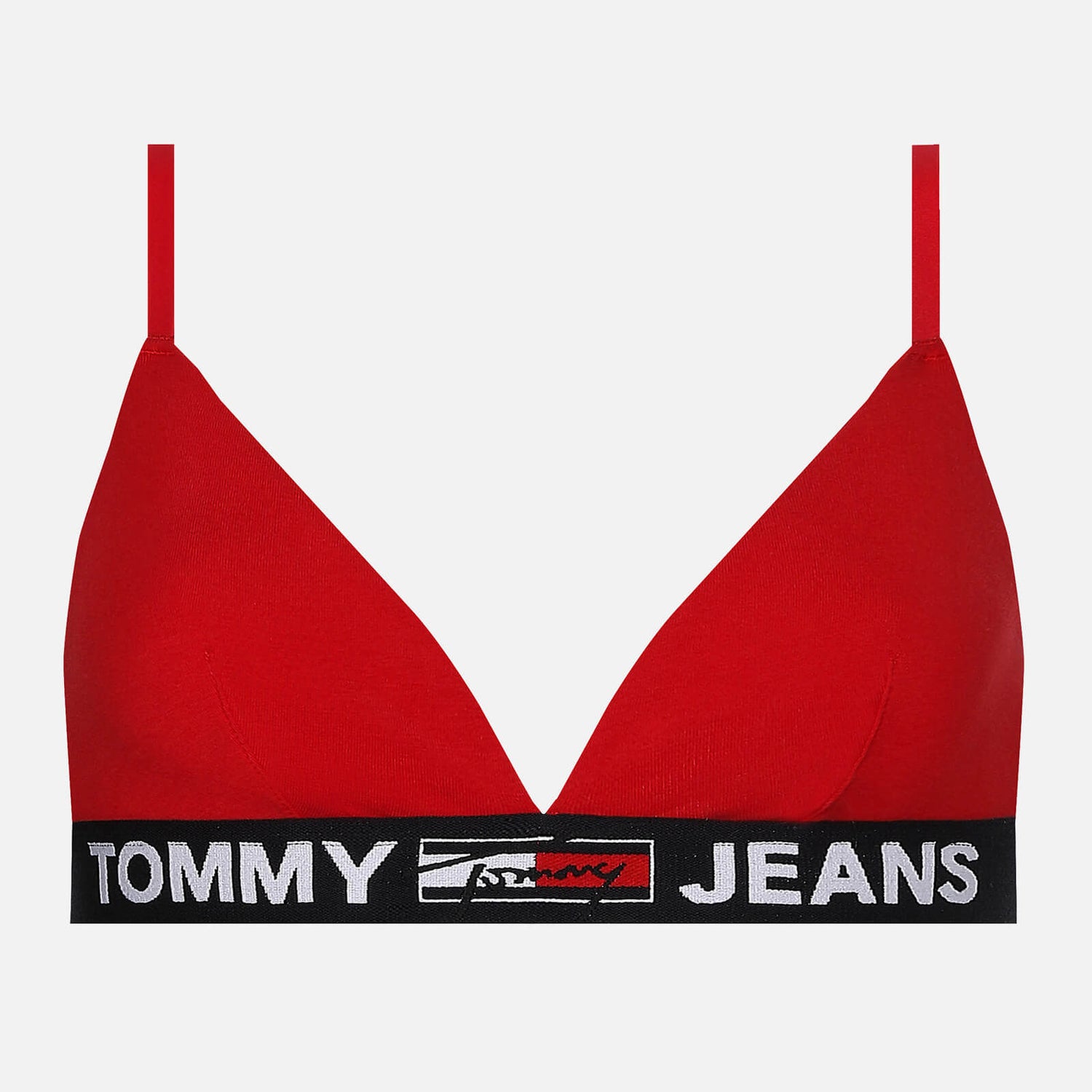 Tommy Hilfiger Women's Organic Recycled Triangle Bralette - Primary Red