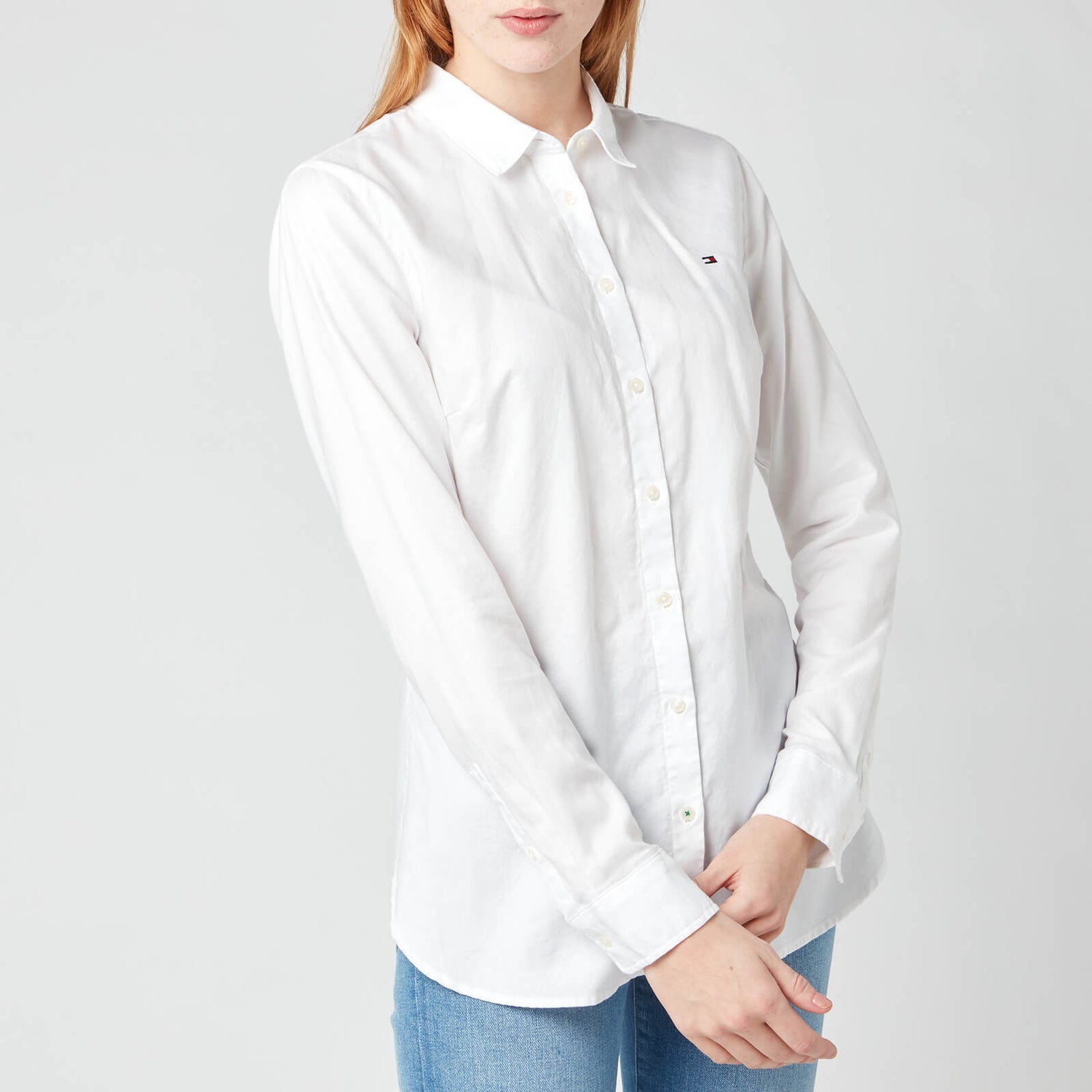 Tommy Hilfiger Women's Heritage Regular Fit Shirt - Classic White