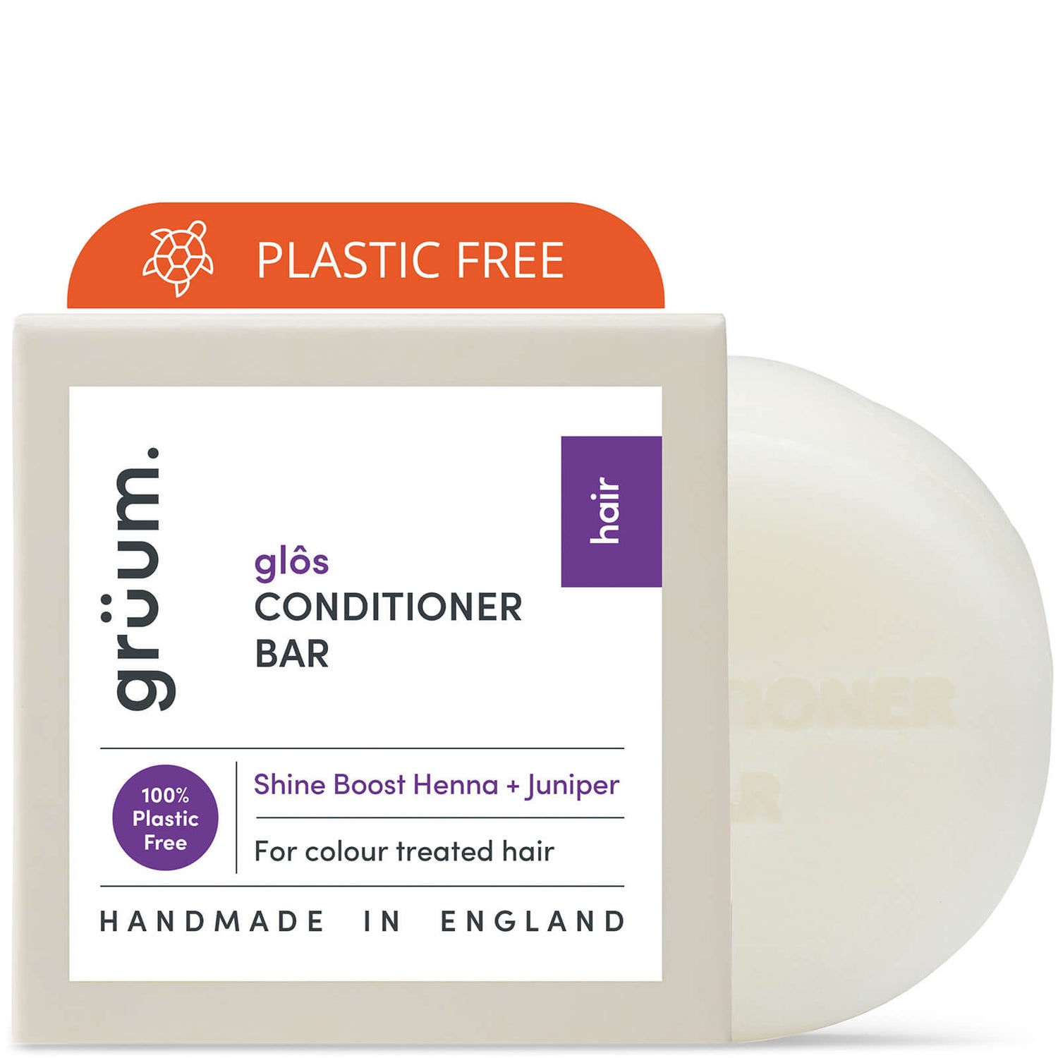Кондиционер для придания блеска grüum Glôs Zero Plastic Shine Enhancing Conditioner Bar, 50 г