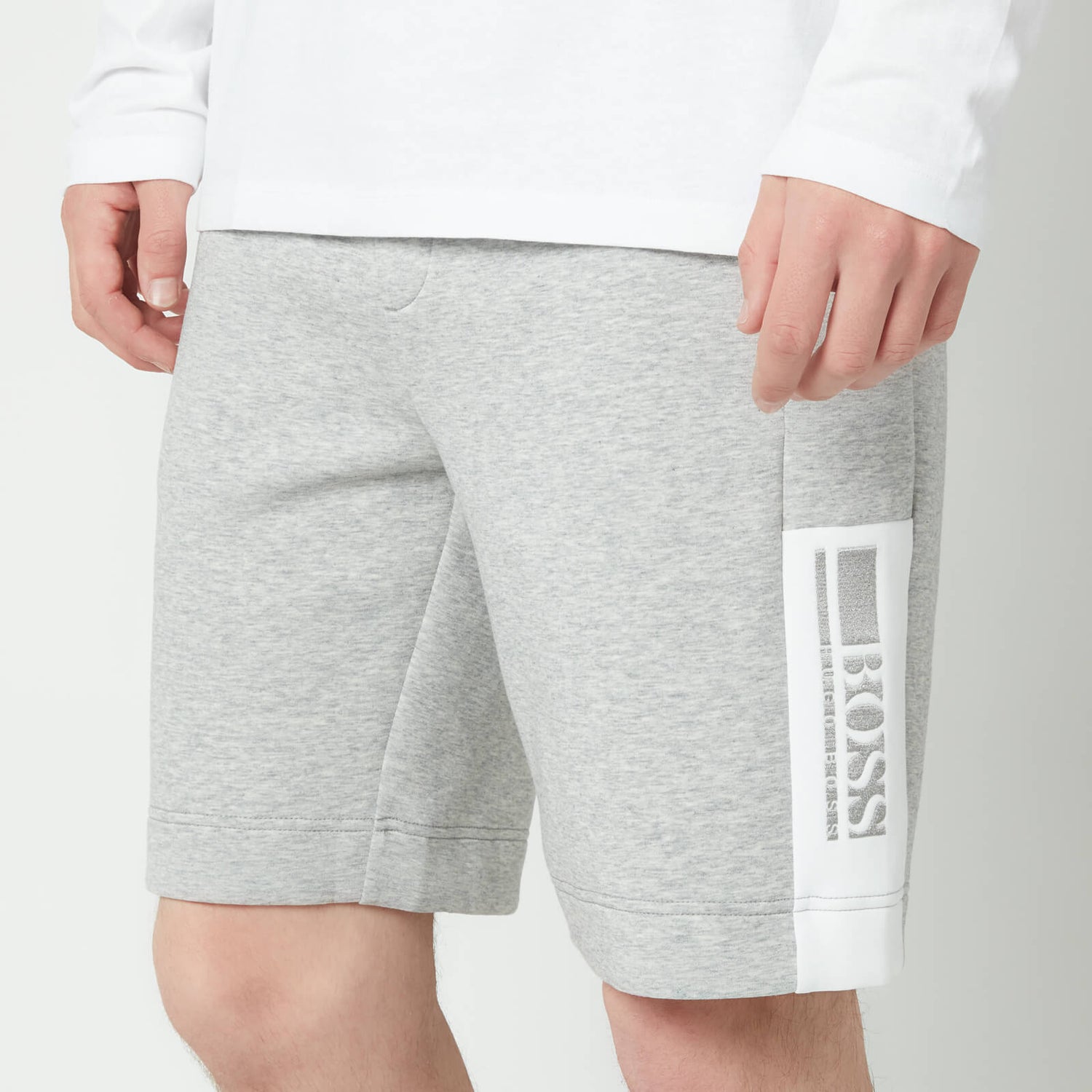 BOSS Athleisure Men's Hedlo 1 Jersey Shorts - Light Pastel Grey