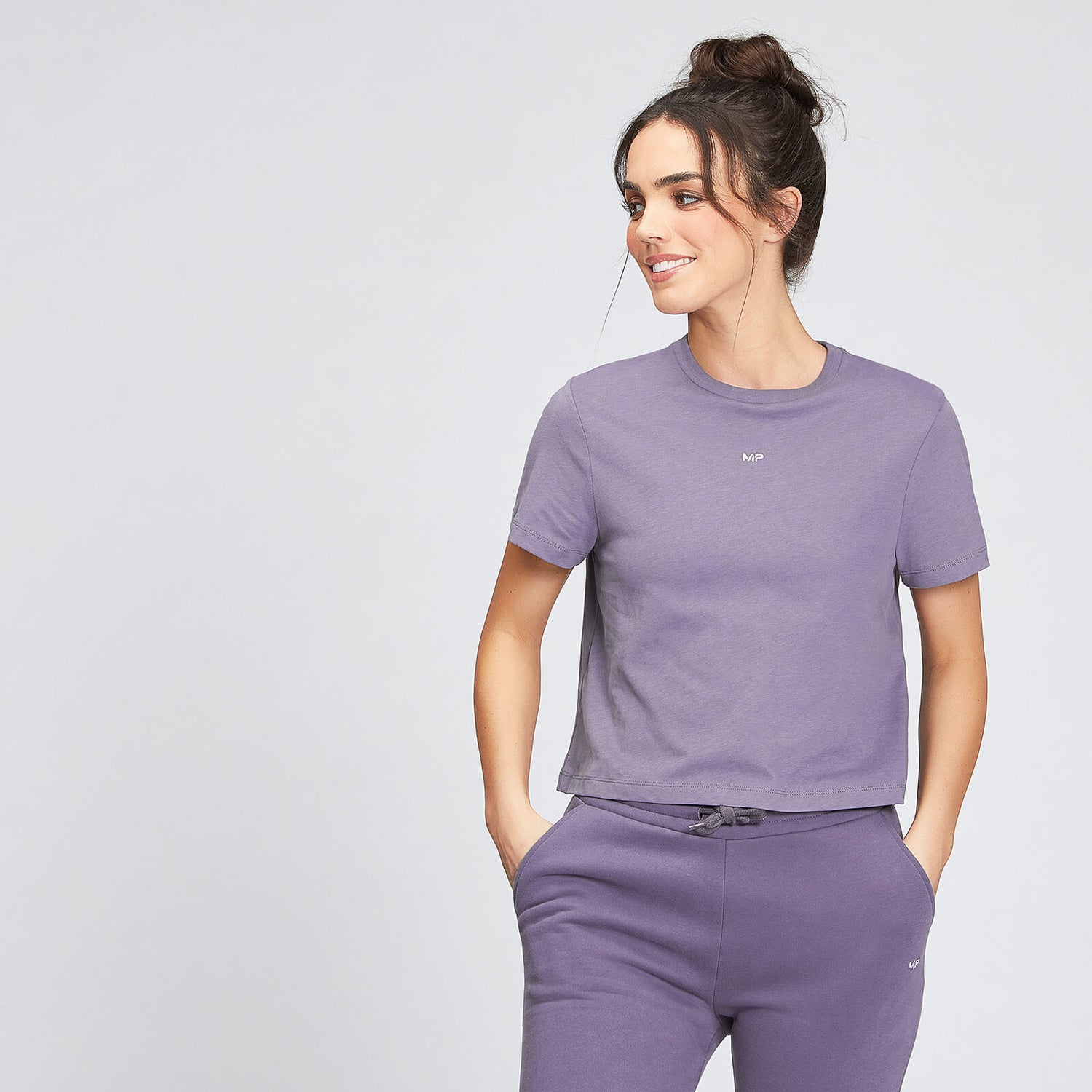 MP Damen Essentials Crop-T-Shirt — Smokey Purple