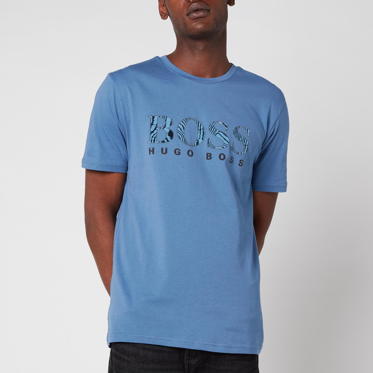 BOSS Casual Men's Tlogo 21 T-Shirt - Open Blue