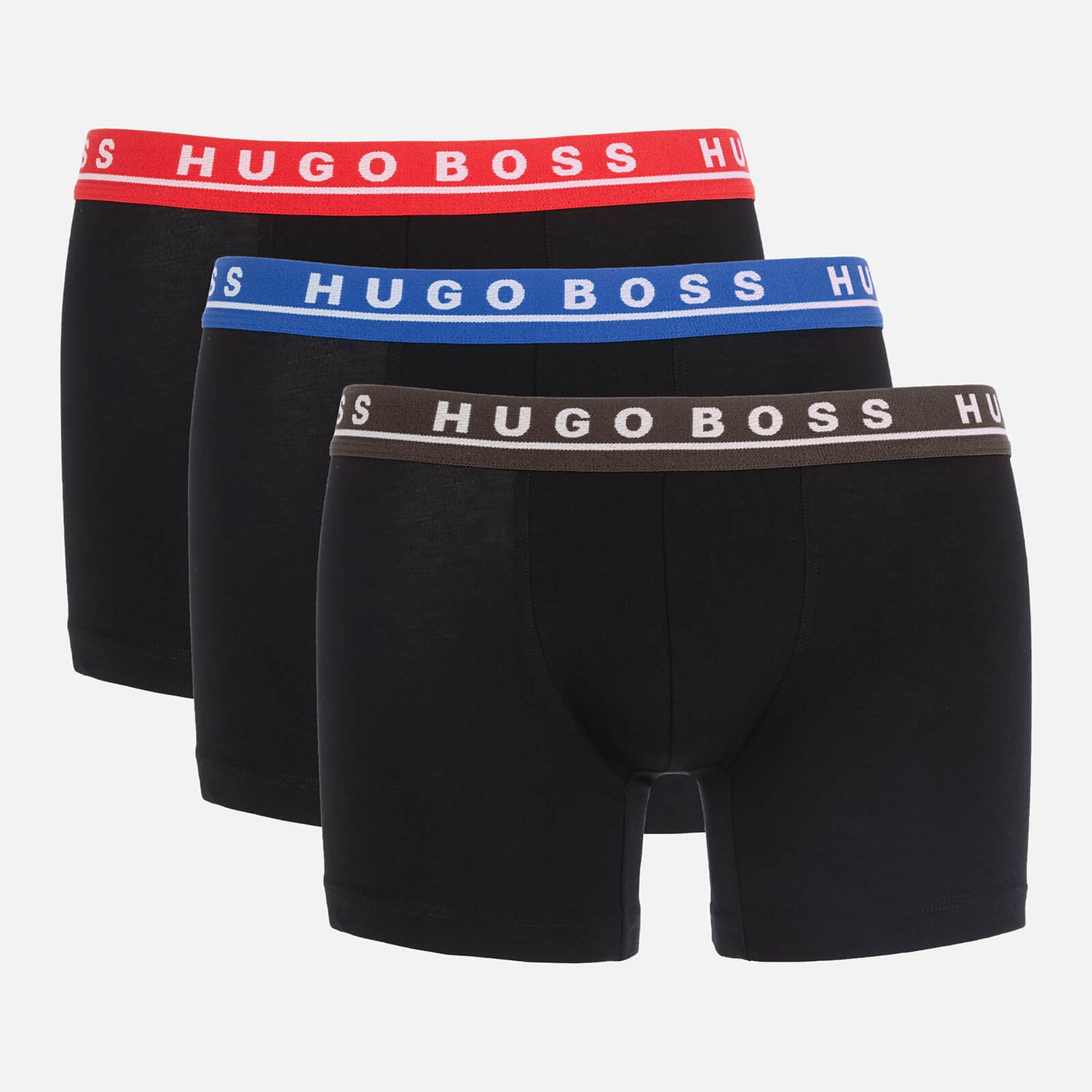 BOSS Bodywear Men's 3-Pack Boxer Briefs - Blue/Grey/Red
