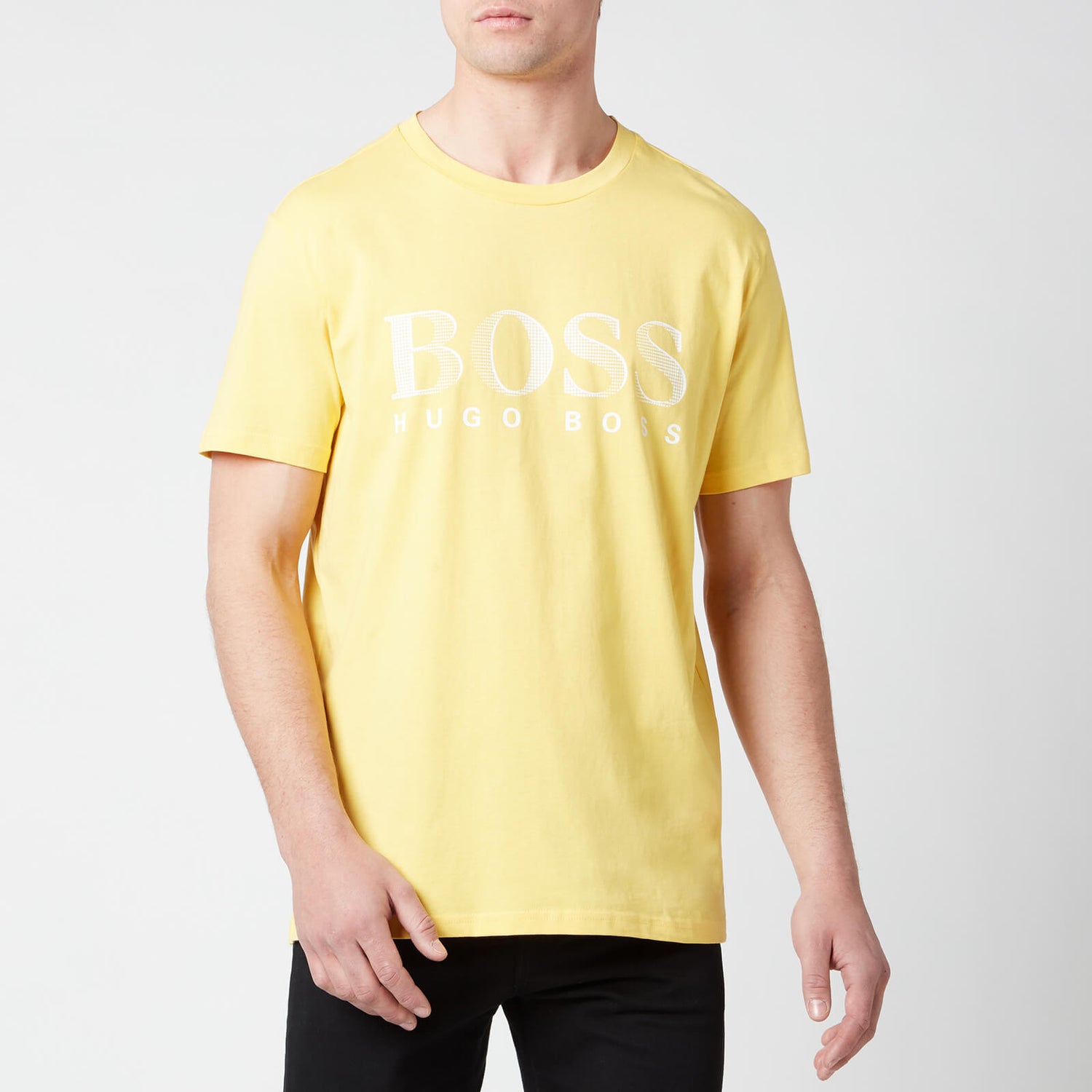 BOSS Beachwear Men's Relaxed Fit Upf 50+ T-Shirt - Yellow