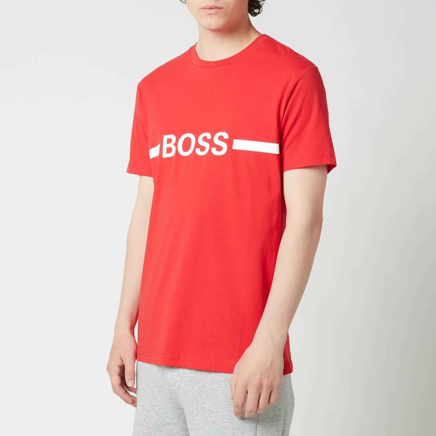 BOSS Beachwear Men's Sun Protection Slim Fit T-Shirt - Bright Red