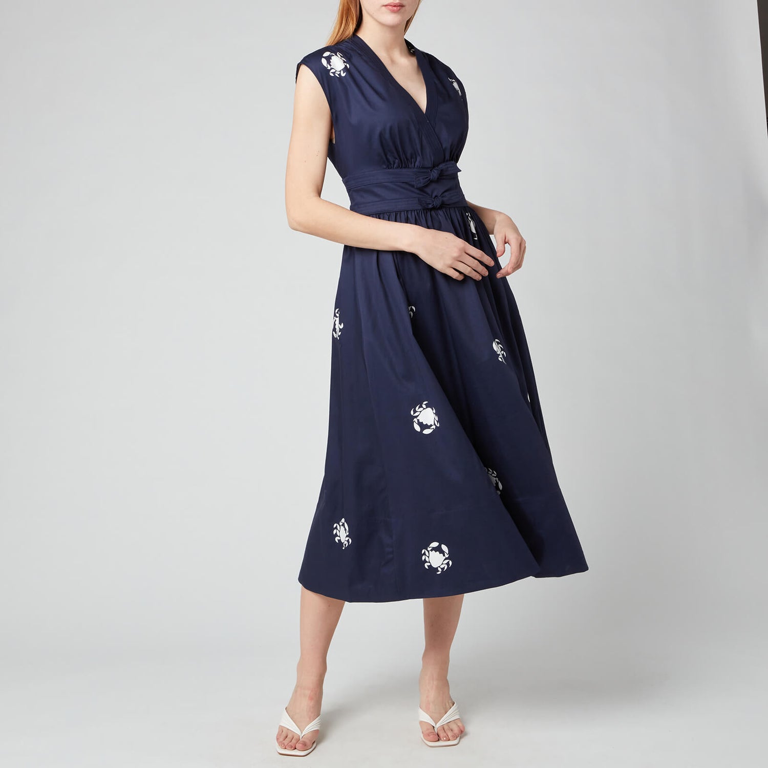 Kate Spade New York Women's Snappy Poplin Bow Dress - Squid Ink