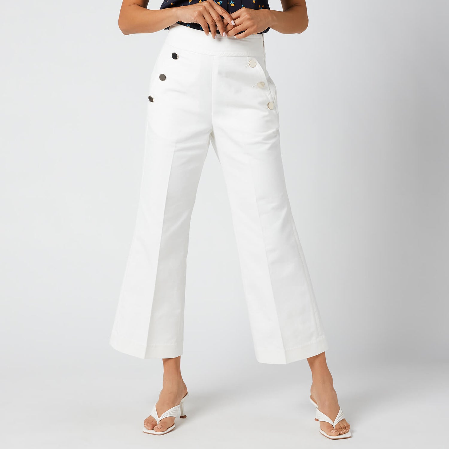 Kate Spade New York Women's Sailor Twill Pant - French Cream