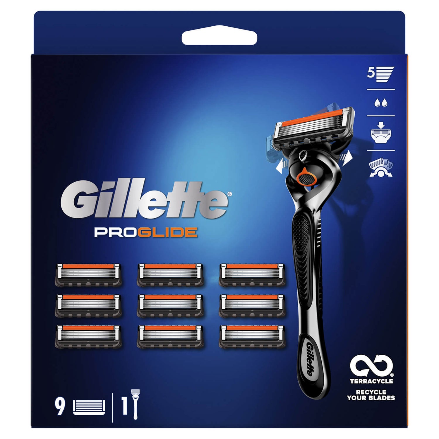 Gillette ProGlide Value Pack - Razor + 9 Razor Blades
