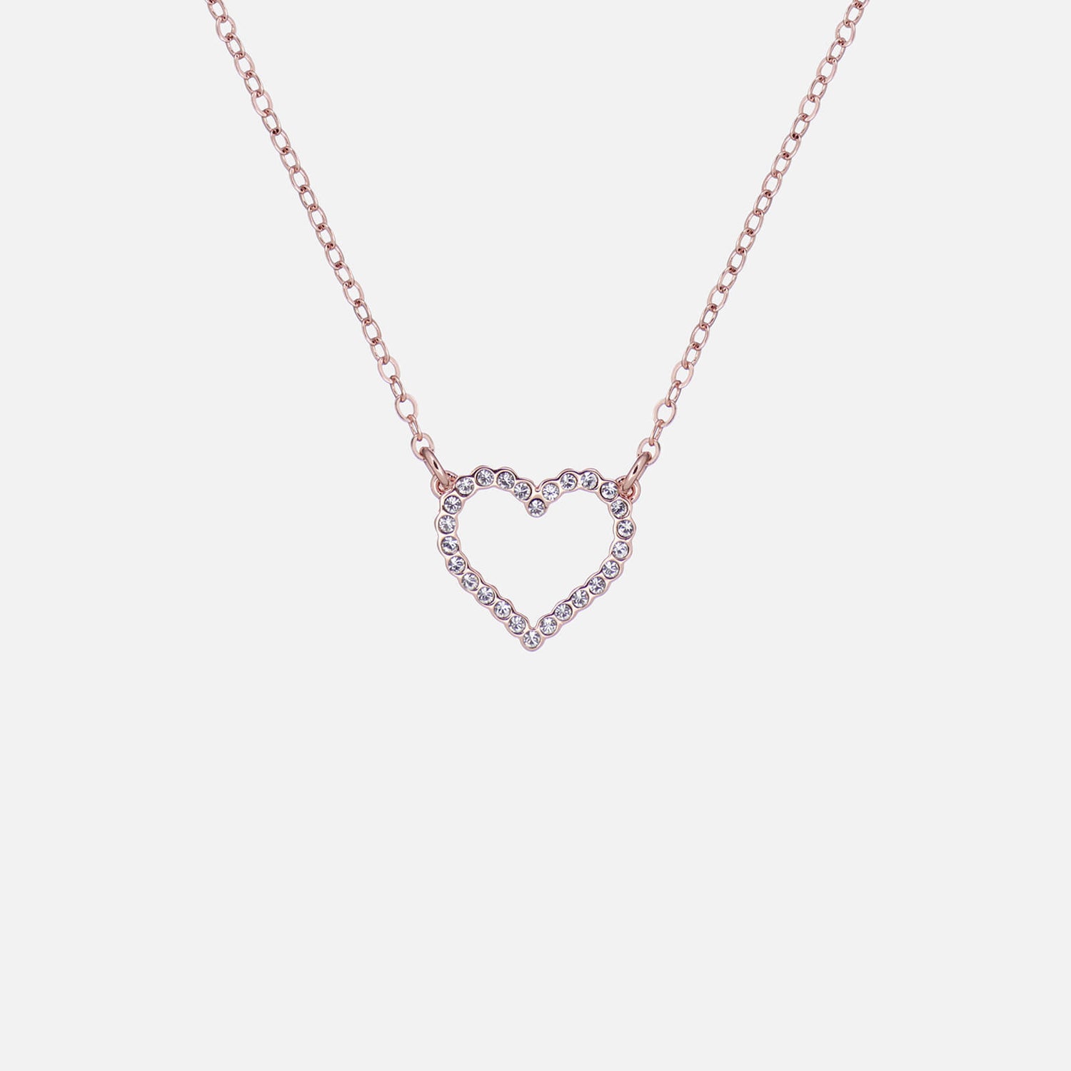 Ted Baker Women's Lendra: Crystal Heart Pendant - Rose Gold Tone, Clear Crystal