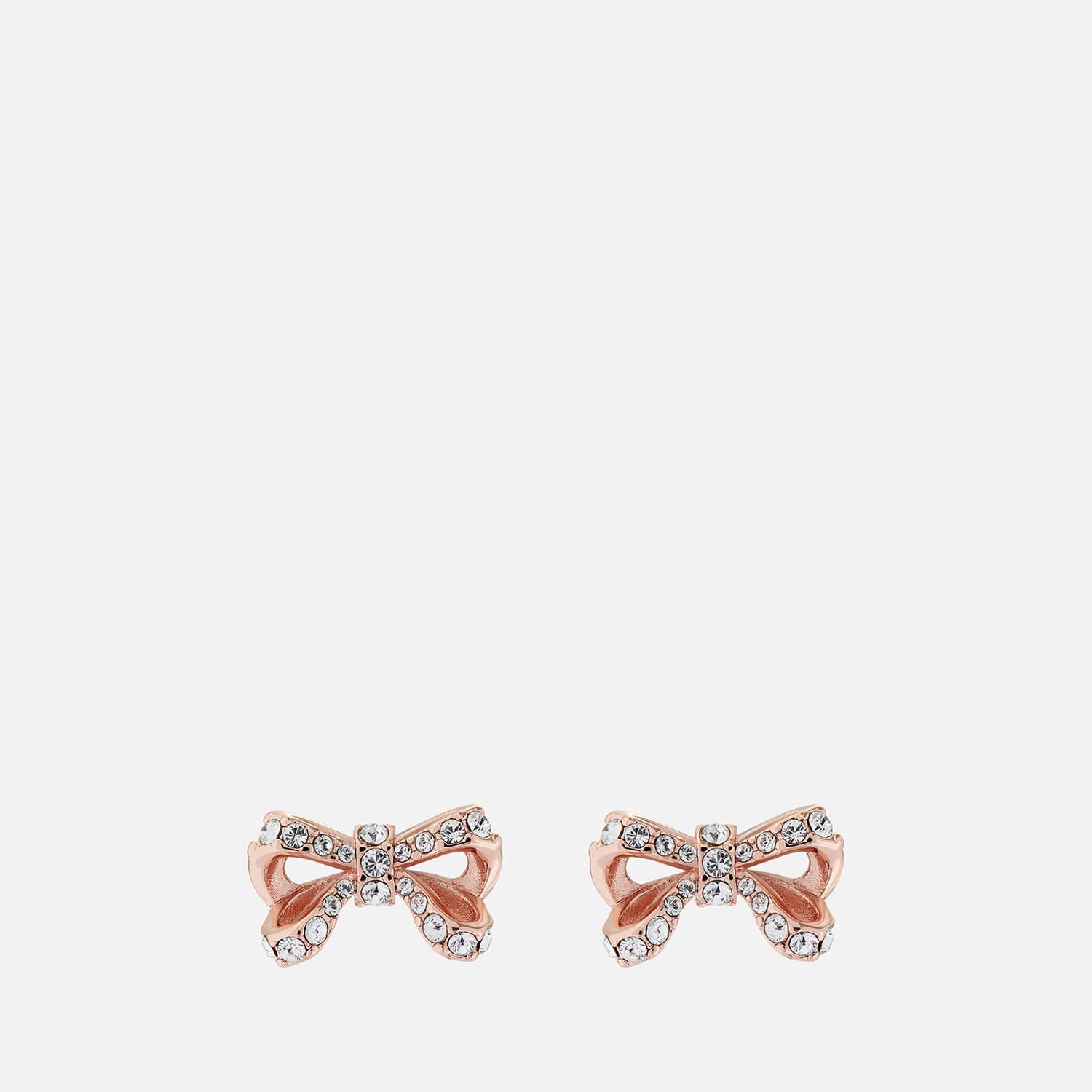 Ted Baker Women's Callayy: Crystal Petite Bow Stud Earrings - Rose Gold/Crystal