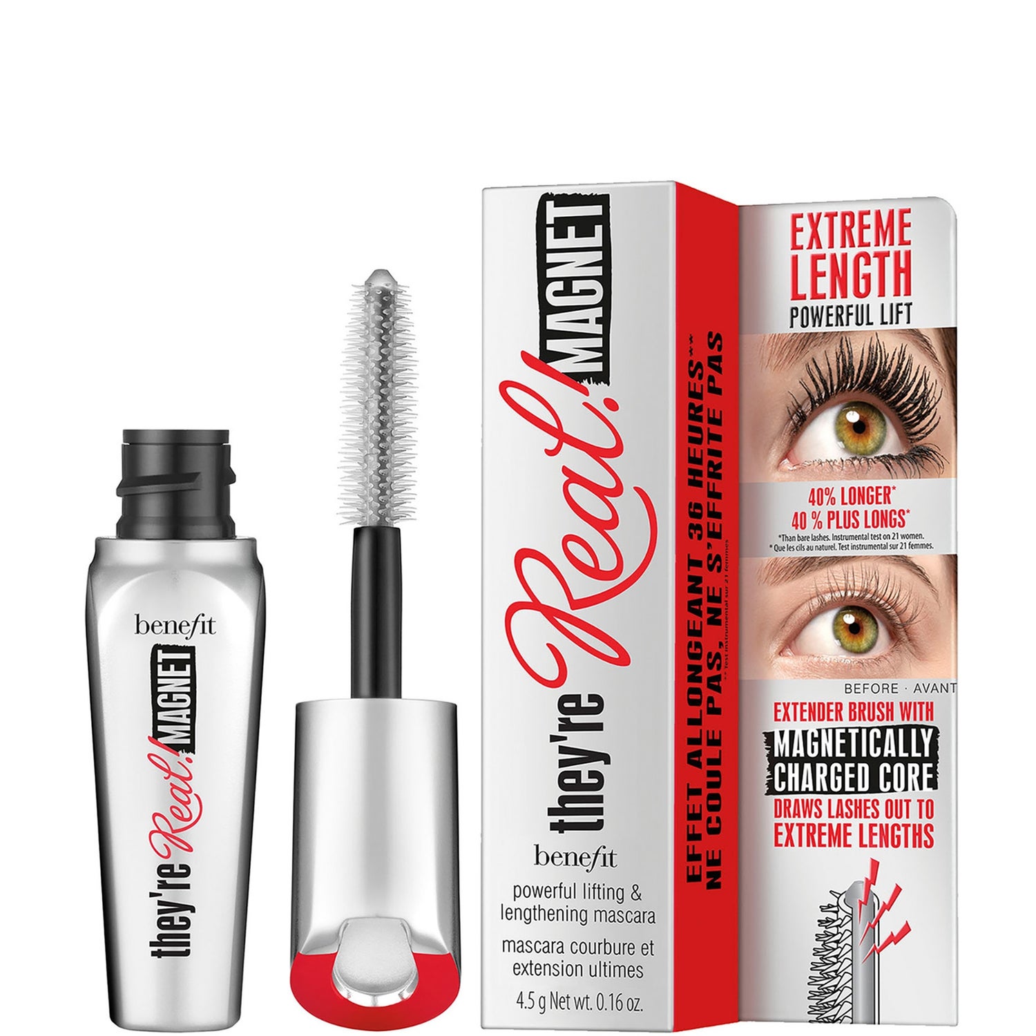 benefit They’re Real Magnet Extreme Lengthening and Powerful Lifting Mascara Mini - Supercharged Black 4.5g