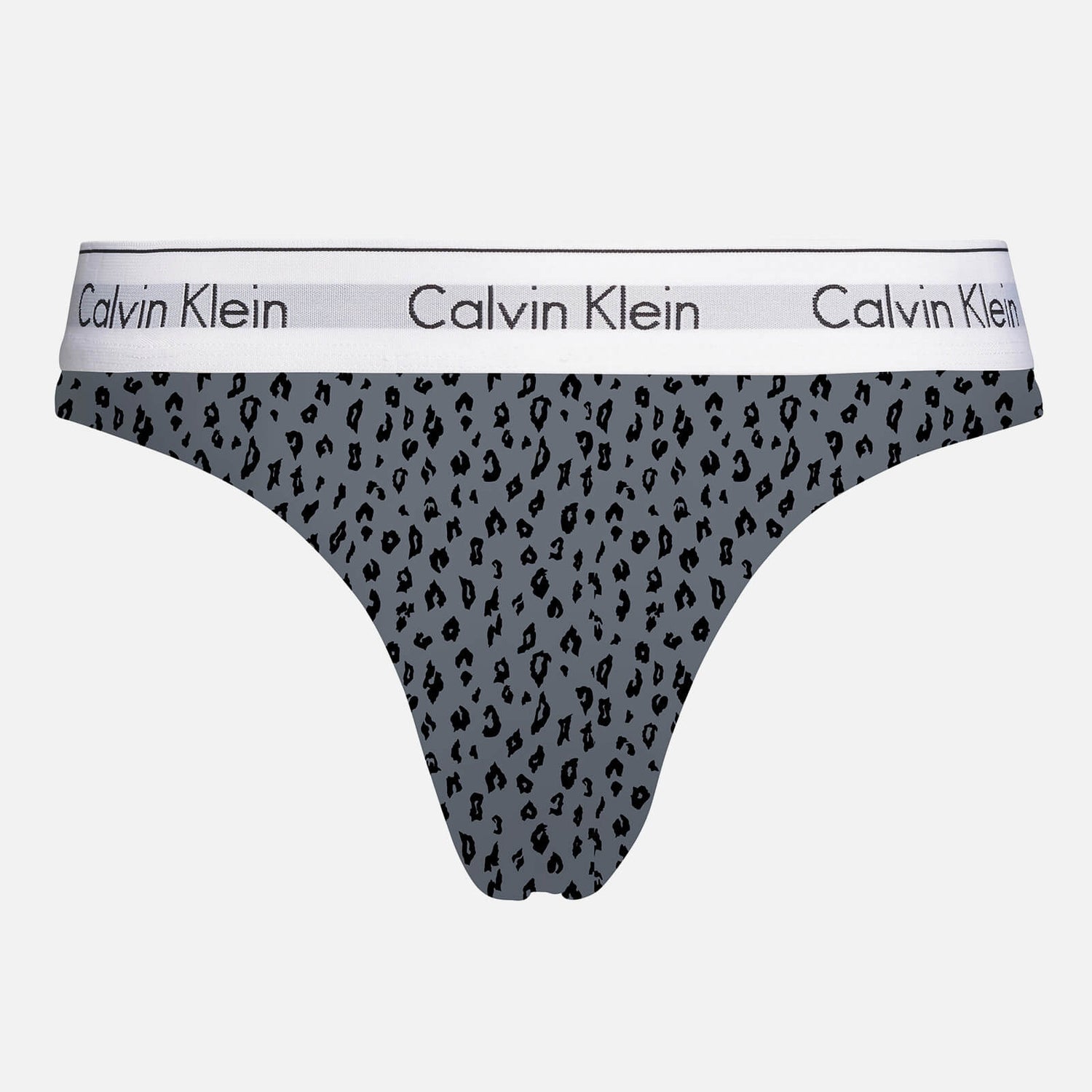 Calvin Klein Women's Cheetah Print Thong - Pewter