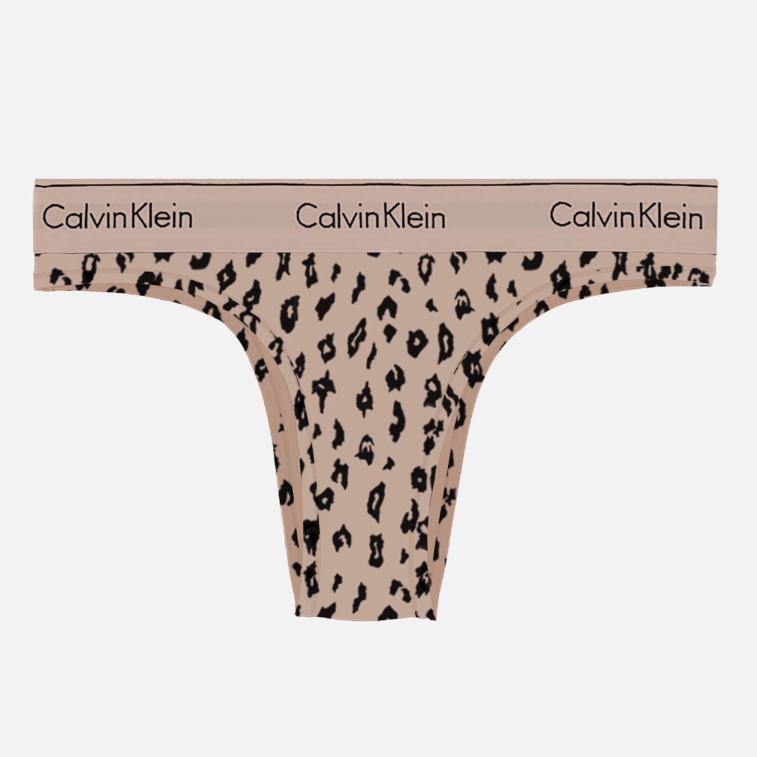 Calvin Klein Women's Cheetah Print Tanga - Honey Almond