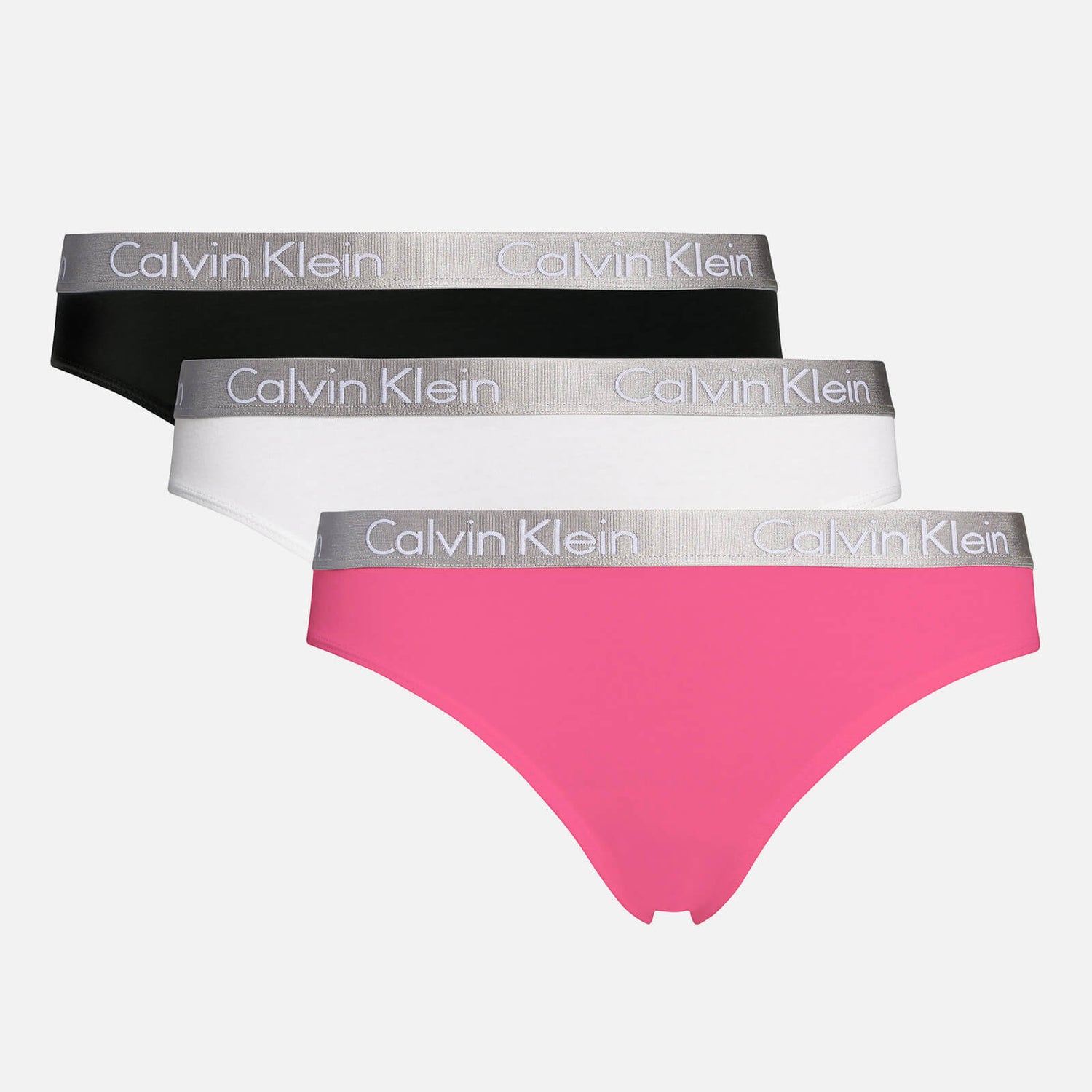 Calvin Klein Women's Bikini 3 Pack - Black/White/Pink