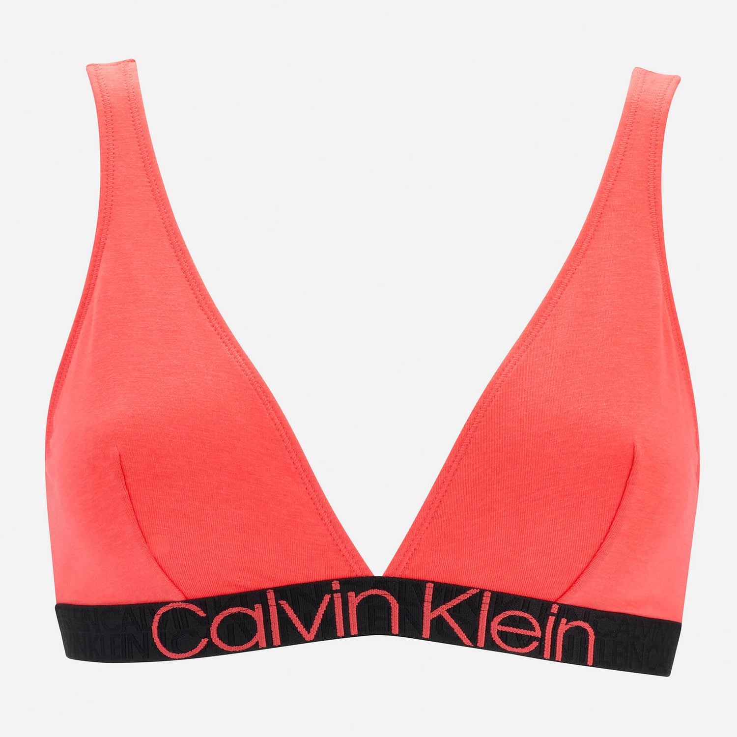 Calvin Klein Womens Reconsidered Comfort Unlined Bralette Large Punch Pink  