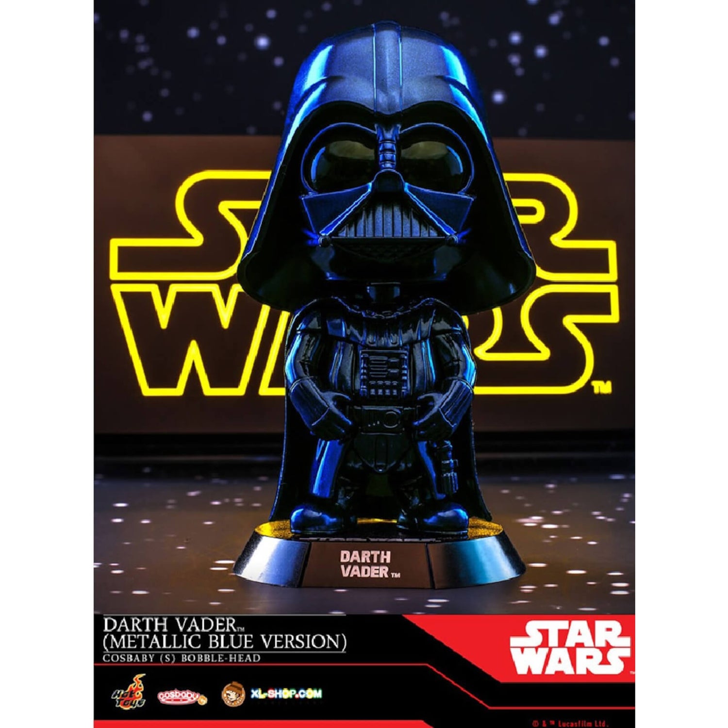 Hot Toys Cosbaby - Star Wars (Taille S) - Dark Vador (Version bleu métallisé)