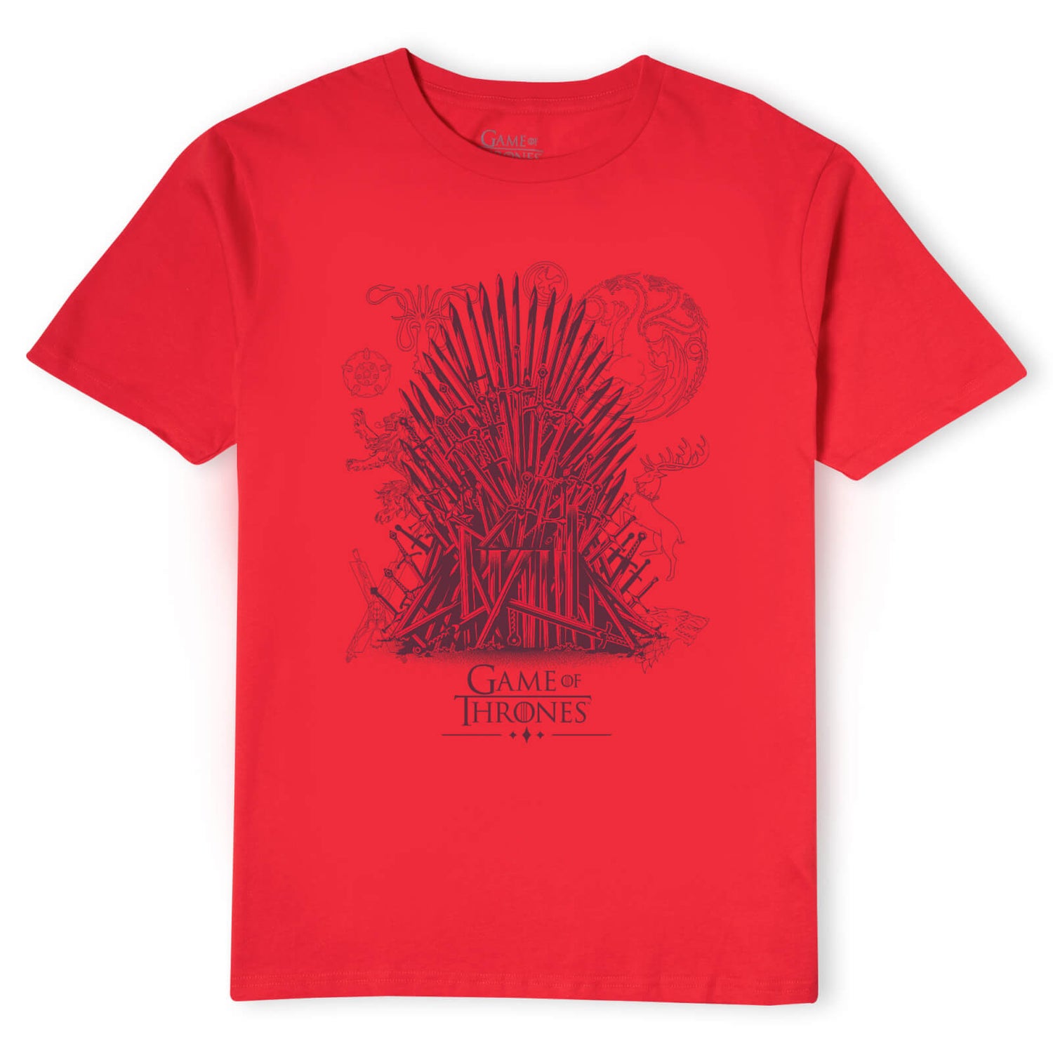 Game of Thrones The Iron Throne Men's T-Shirt - Red