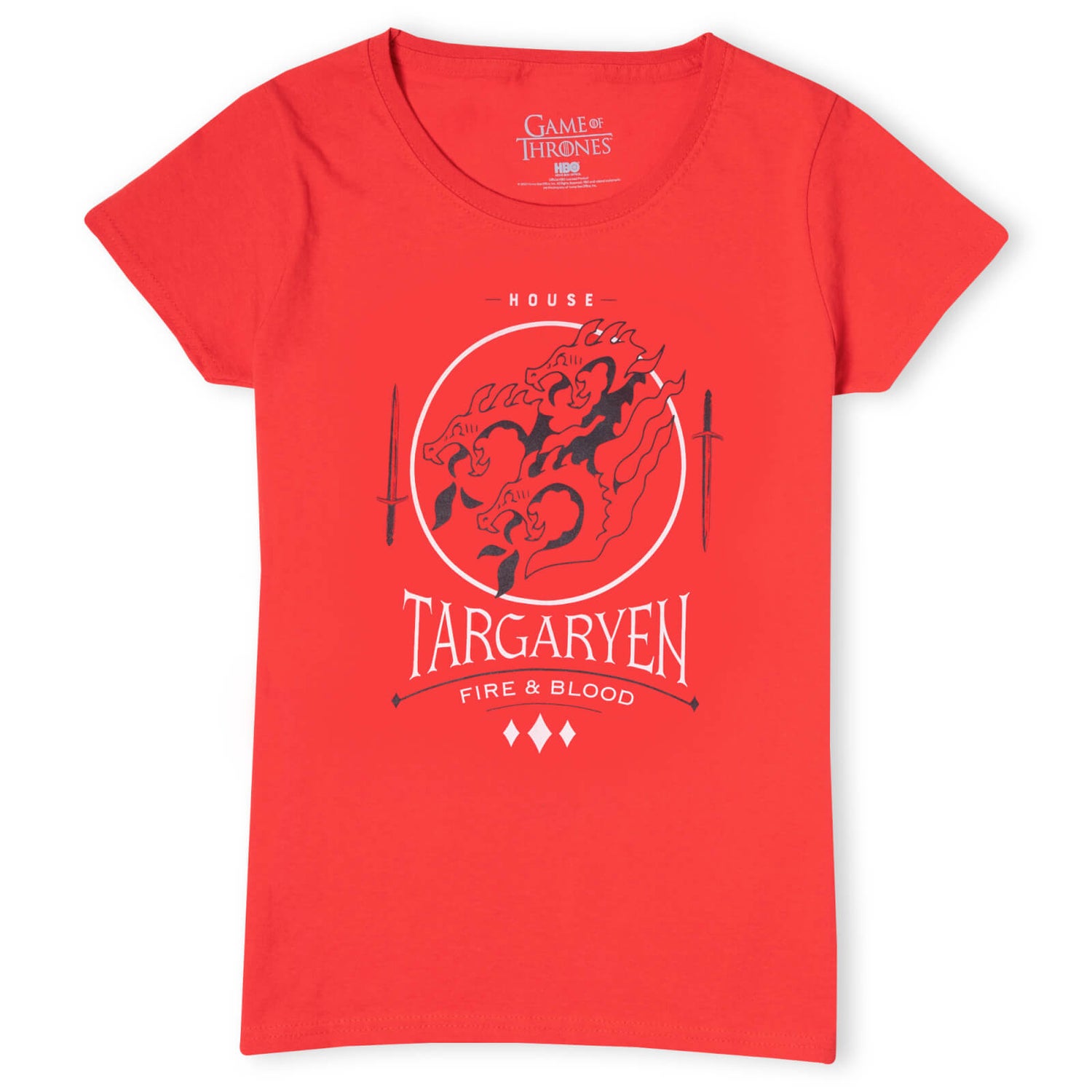 Game of Thrones House Targaryen T-Shirt Femme - Rouge