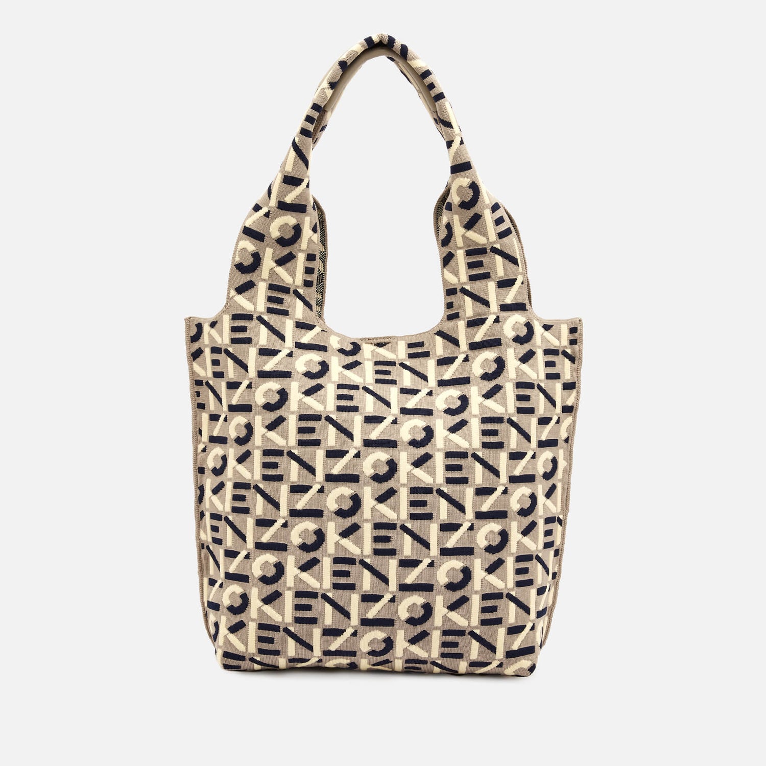 KENZO Women's Recycled Monogram Flyknit Small Tote Bag - Dove Grey