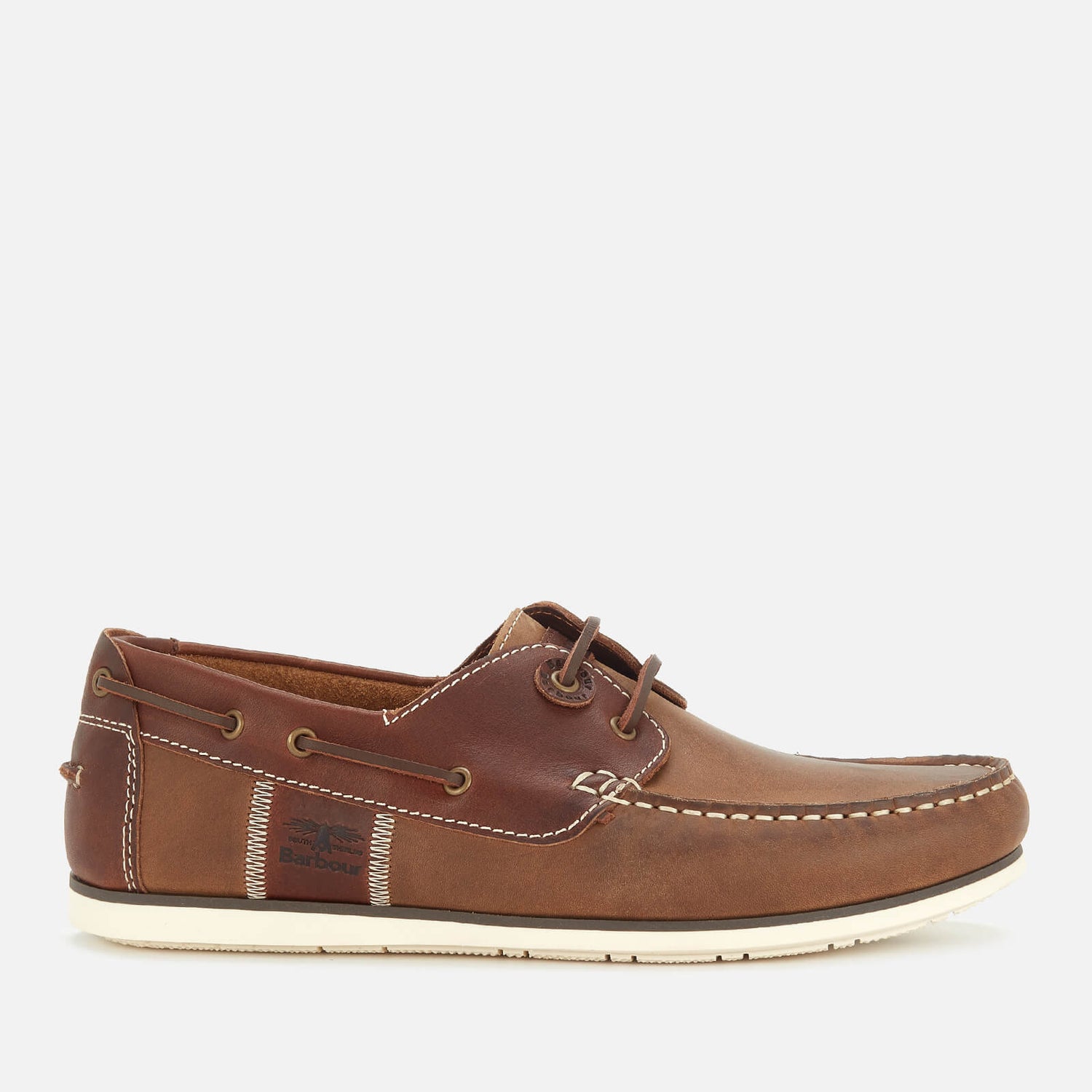 Barbour Men's Capstan Leather Boat Shoes - Beige/Brown