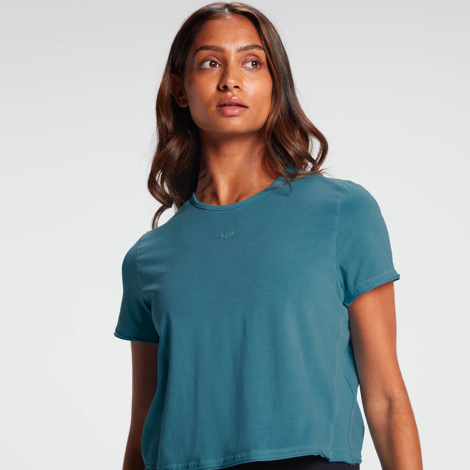 Женская футболка MP Training Cropped T-Shirt - Ocean Blue