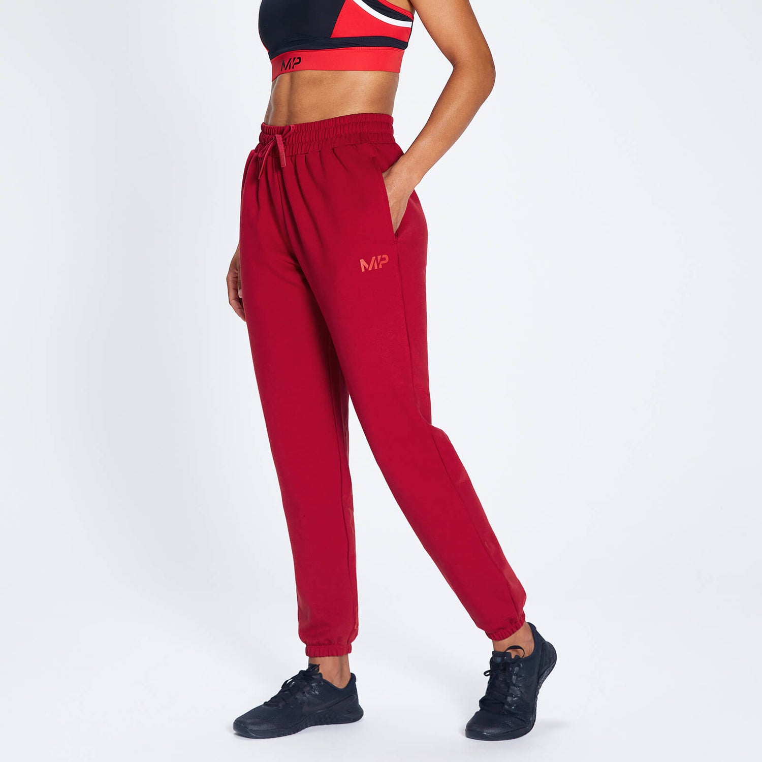 MP Women's Engage Bold Graphic Joggers - Wine/Black - XXS