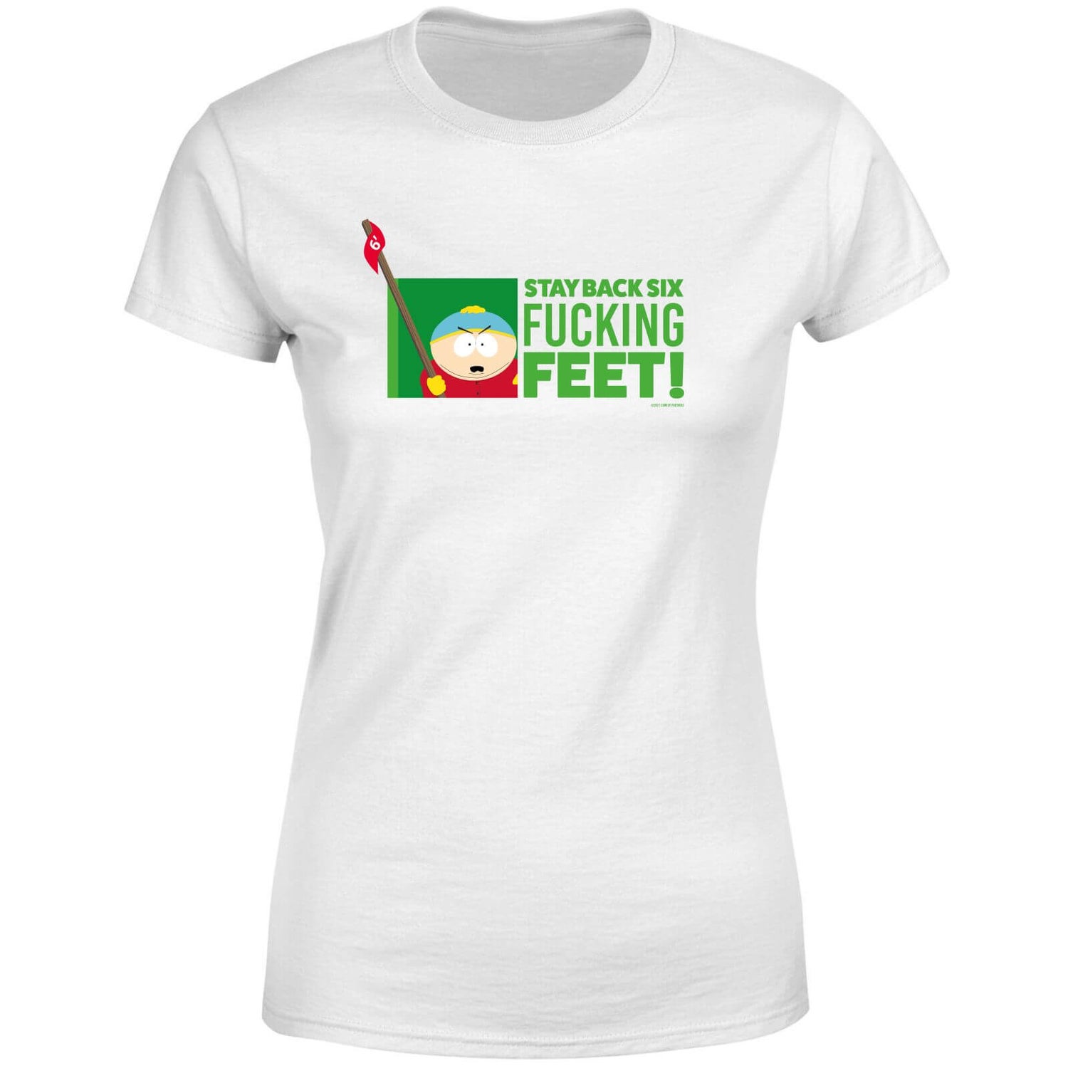 South Park Cartman Six Feet Women's T-Shirt - White
