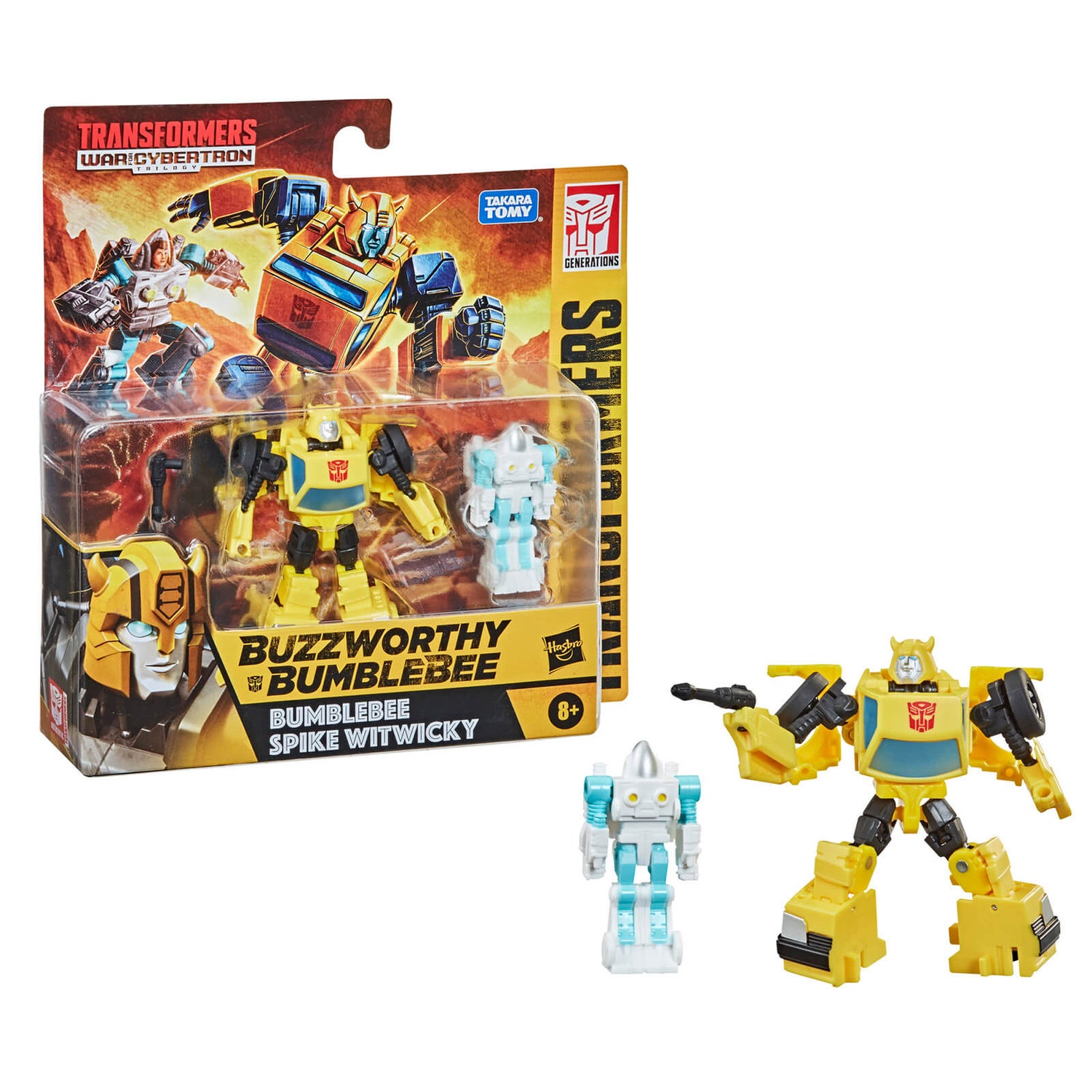 Transformers Buzzworthy Bumblebee War for Cybertron Core Bumblebee & Spike Witwicky 2er-Pack