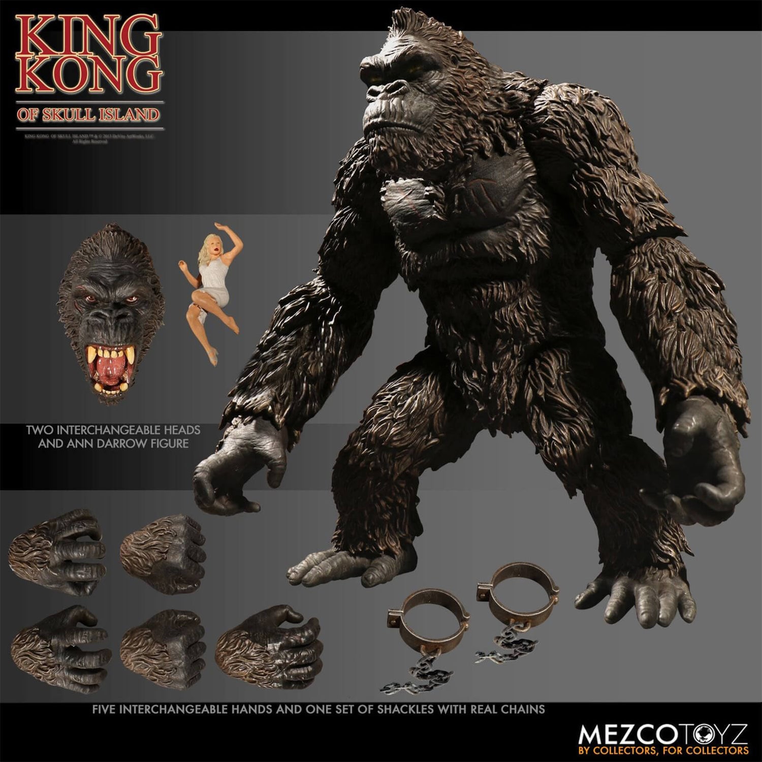 Mezco King Kong de Skull Island, figurine 18 cm