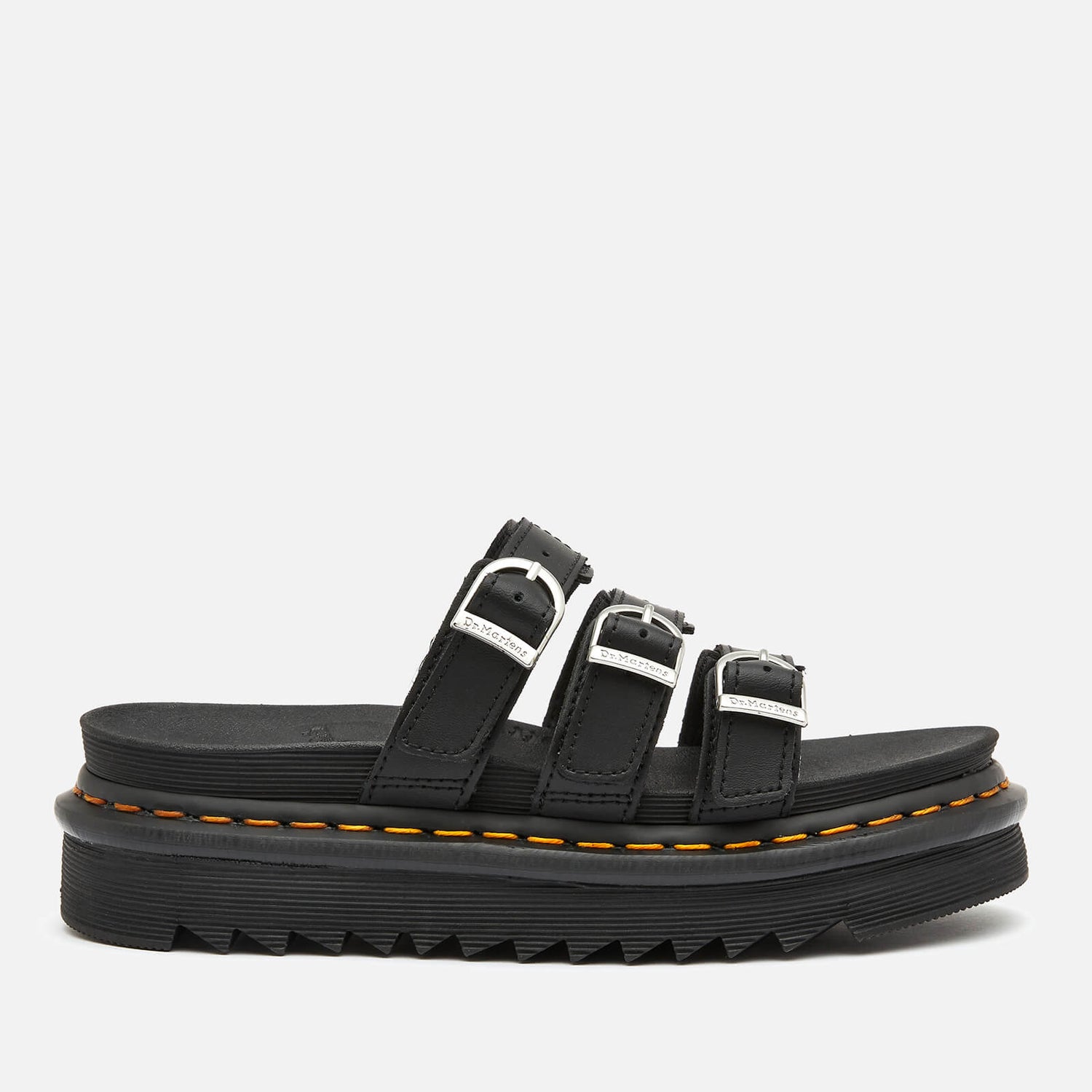 Dr. Martens Women's Blaire Leather Slide Sandals - Black