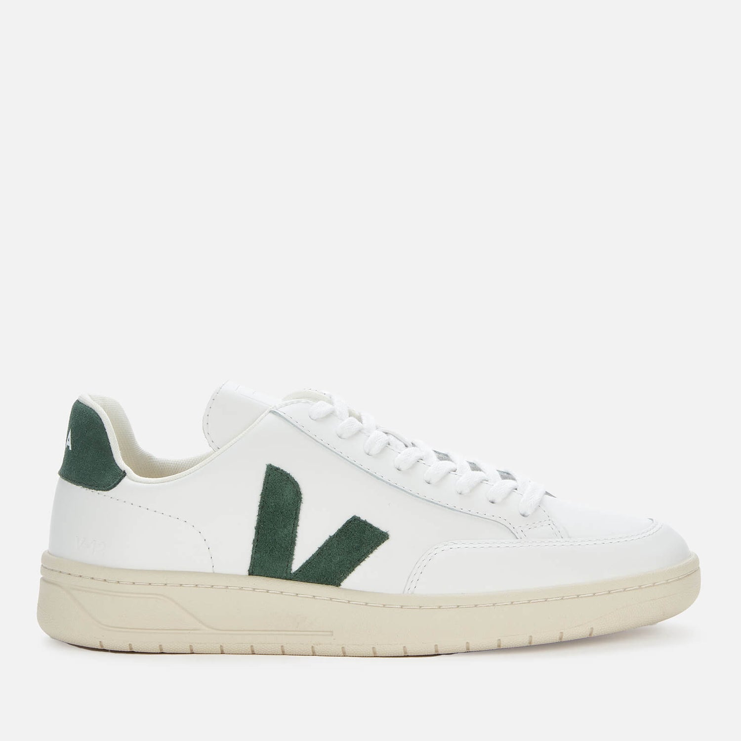 Veja Men's V12 Leather Trainers - Extra White/Cyprus