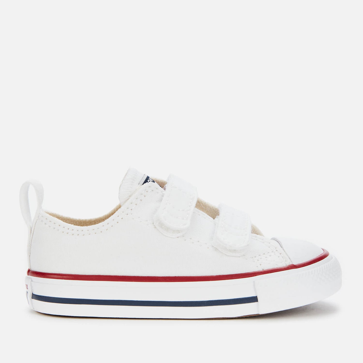 Converse Toddlers' Chuck Taylor All Star Ox Velcro Trainers - White - UK 4 Baby
