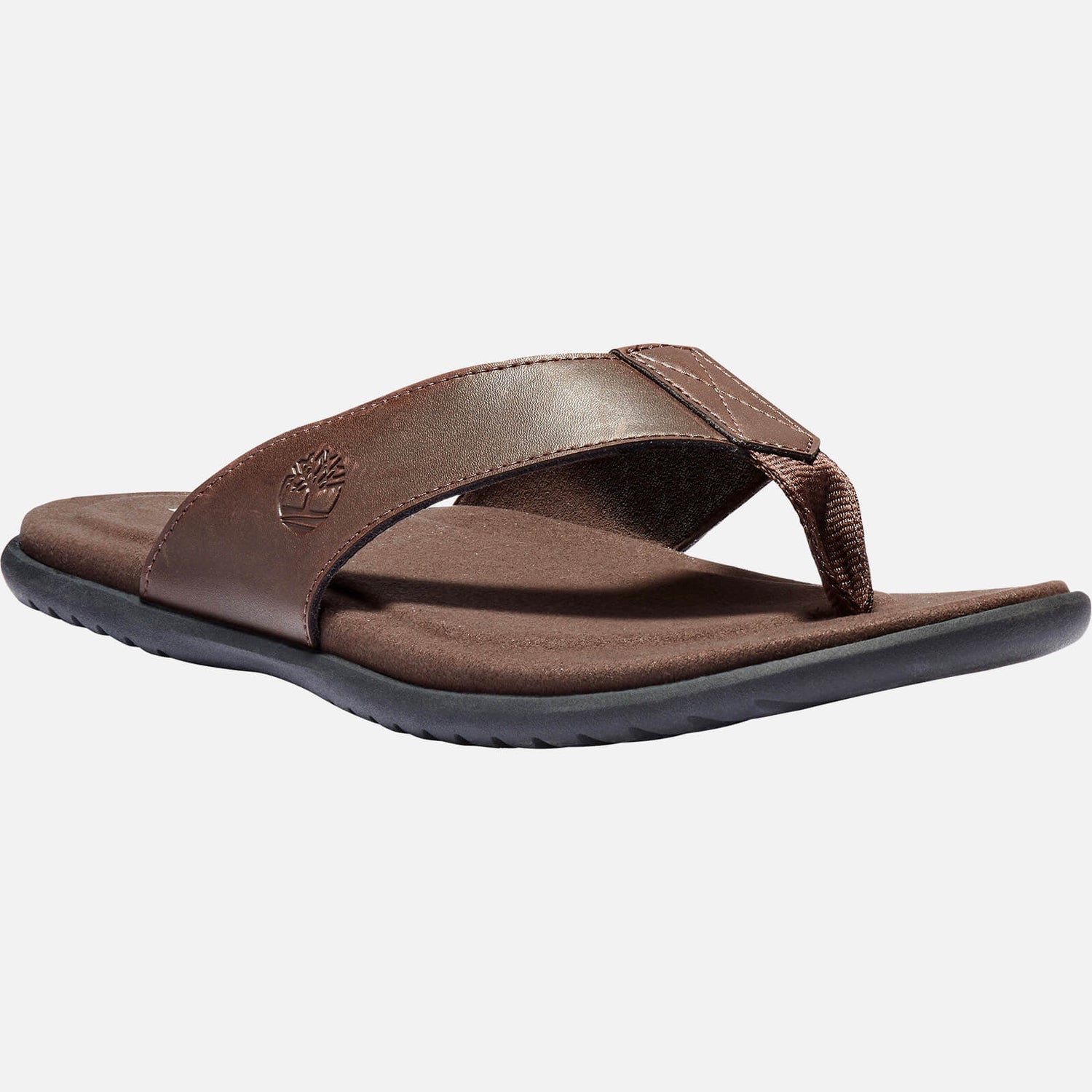 Timberland Men's Kesler Cove Leather Toe Post Sandals - Dark Brown