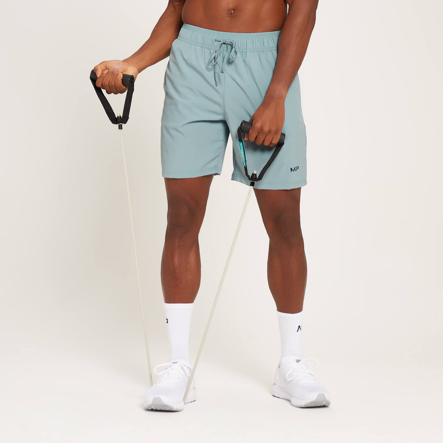 Pantaloncini sportivi con stampa MP Linear Mark da uomo - Azzurro ghiaccio
