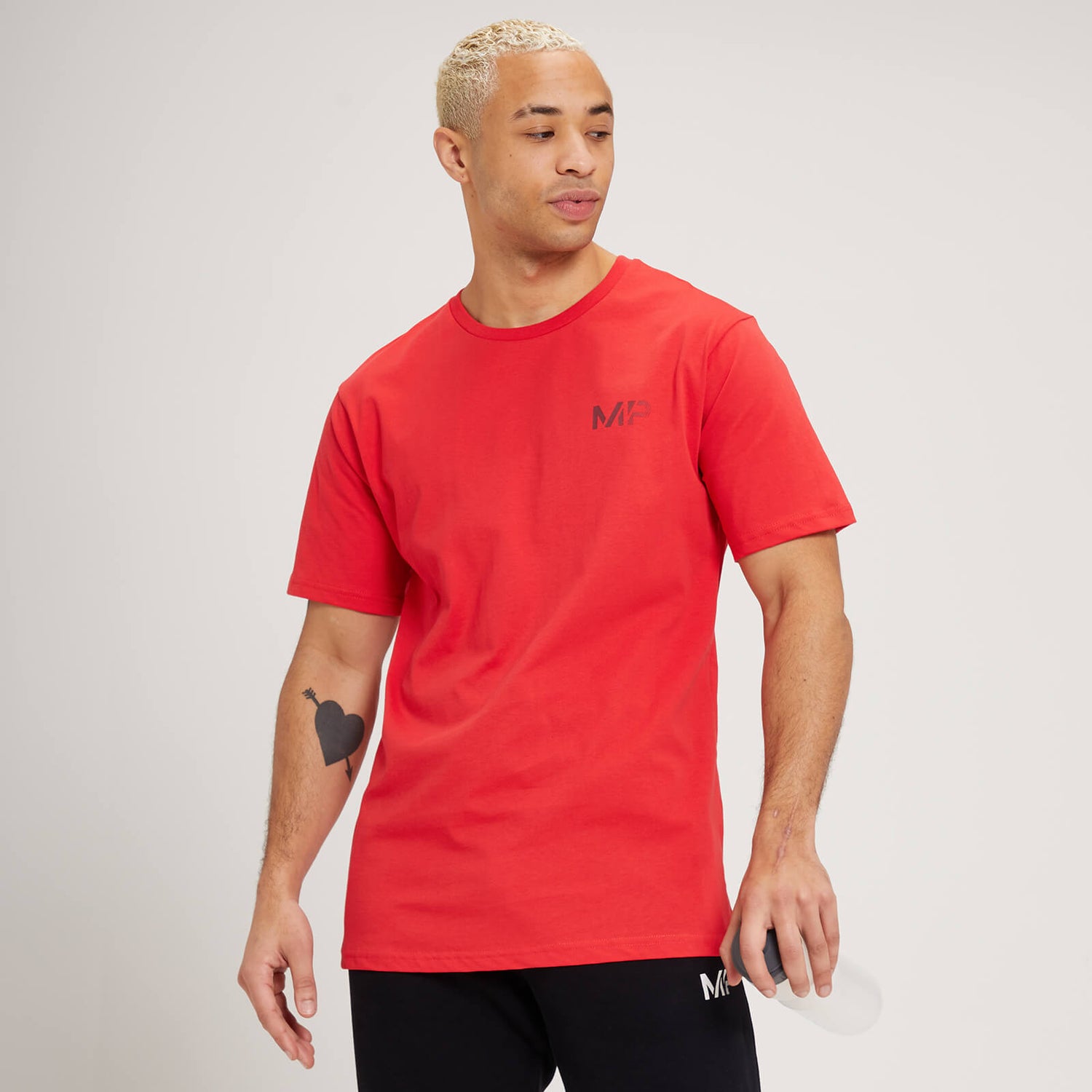 MP Fade Graphic Short Sleeve T-Shirt för män - Röd