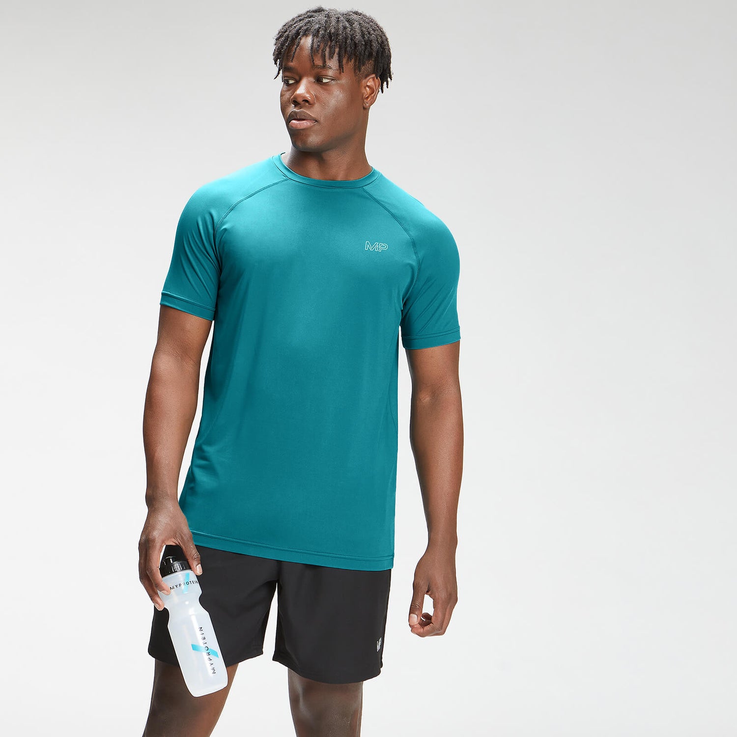 MP Men's Repeat Mark Graphic Training Short Sleeve T-Shirt - Teal - XS