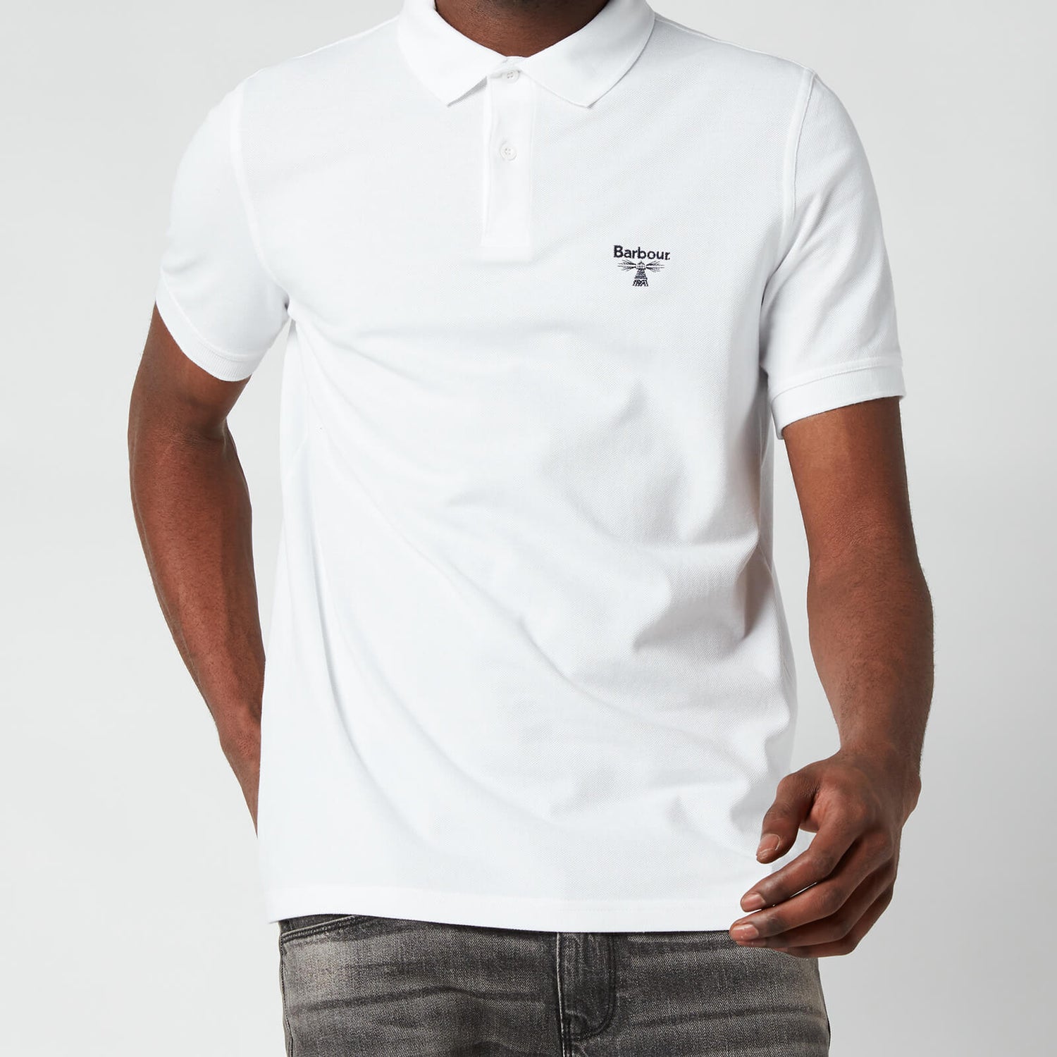 Barbour Beacon Men's Polo Shirt - White - S
