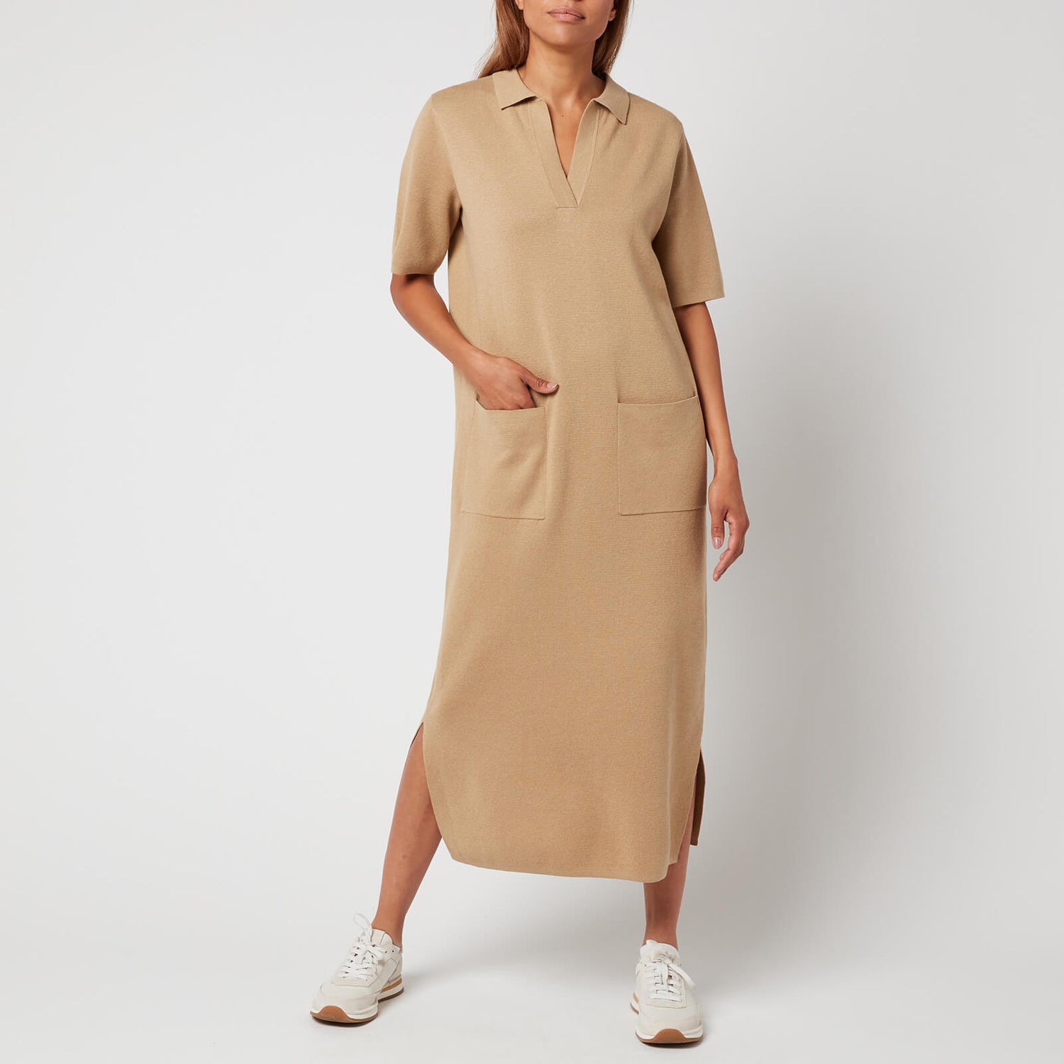 Whistles Women's Polo Neck Knitted Dress - Camel