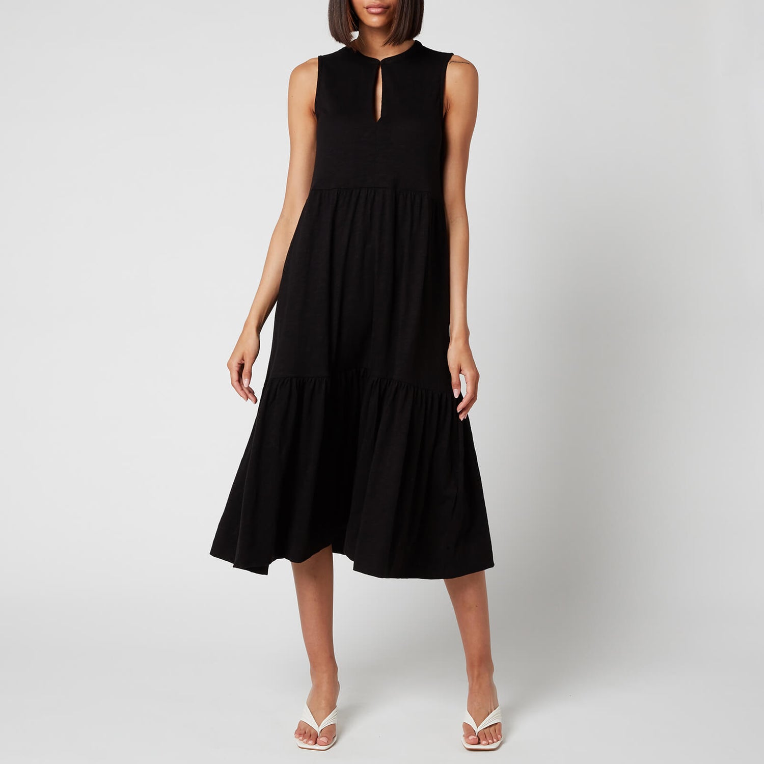 Whistles Women's Tiered Jersey Dress - Black