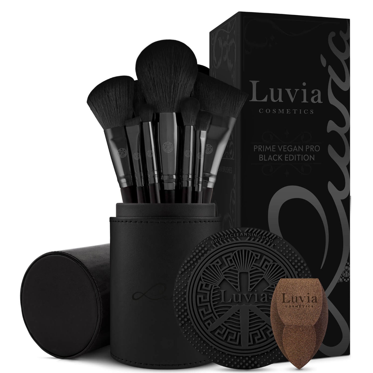 Luvia Prime Vegan Pro Brushes Set - Black Edition