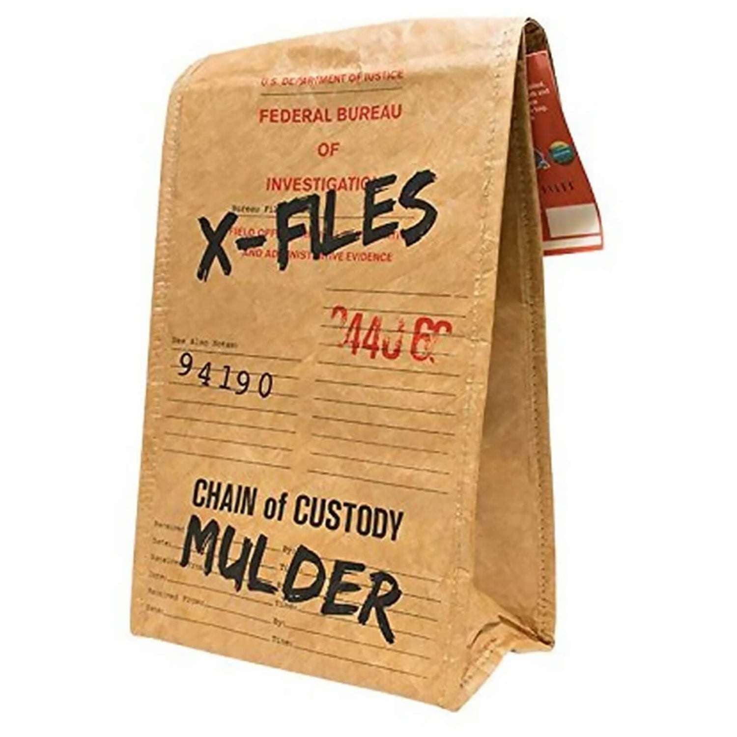 Coop X-Files Lunch-Tüte als Beweisbeutel