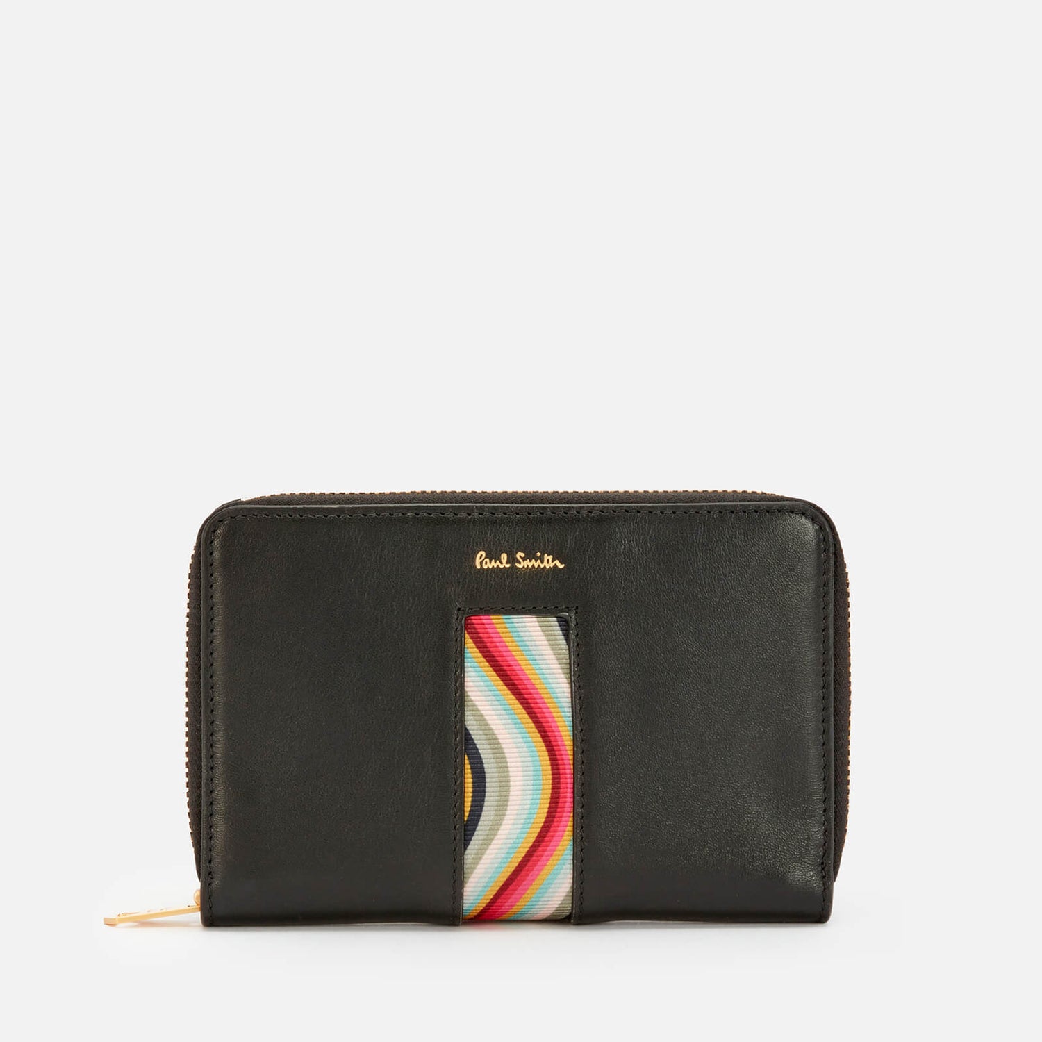 Paul Smith Women's Medium Swirl Trim Zip Around Wallet - Black
