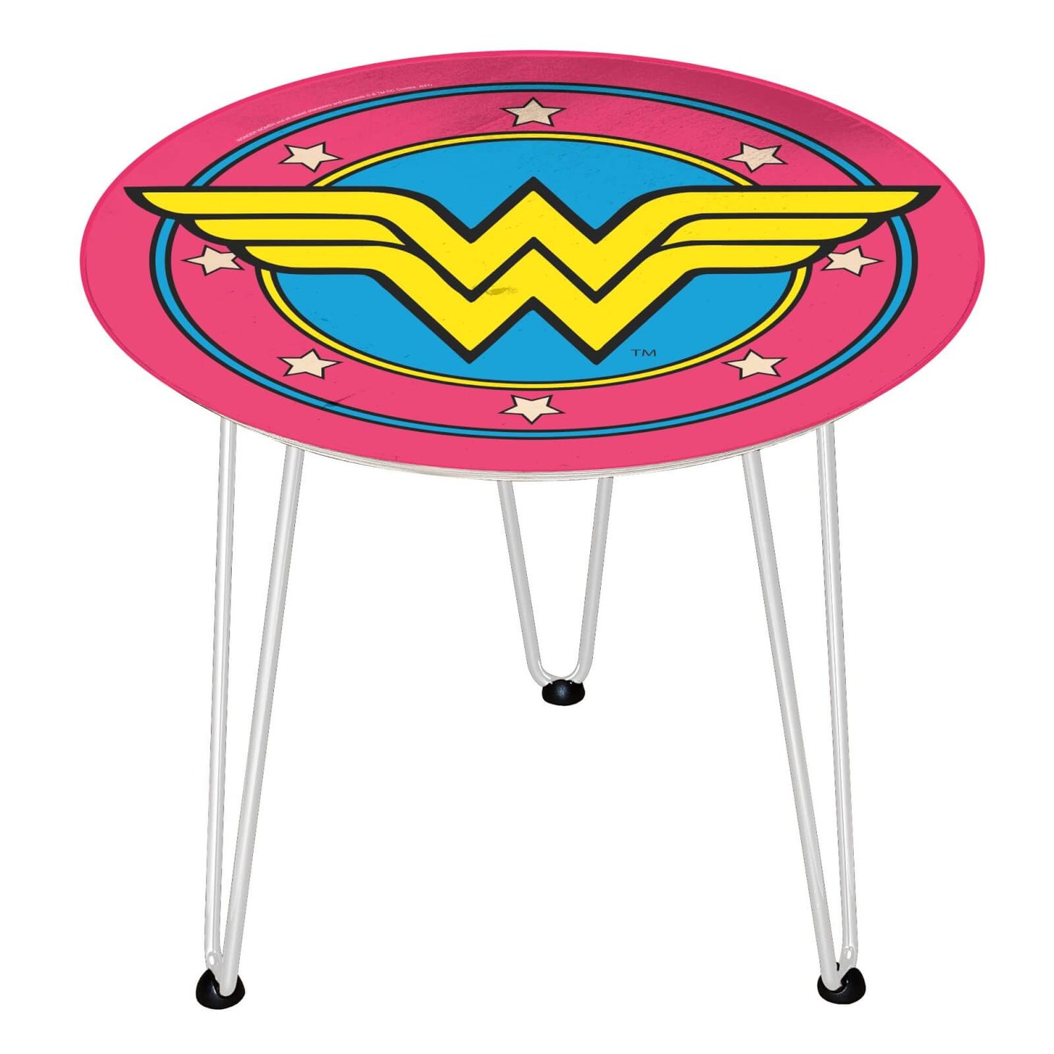 Decorsome x DC Wonder Woman Wooden Side Table - White