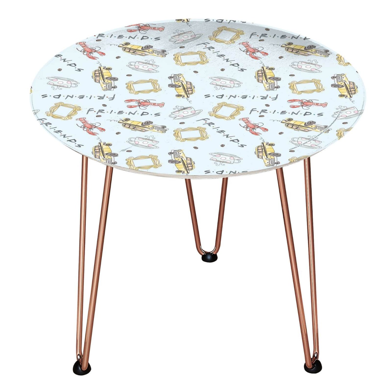 Decorsome x Friends Wooden Side Table - Rose gold