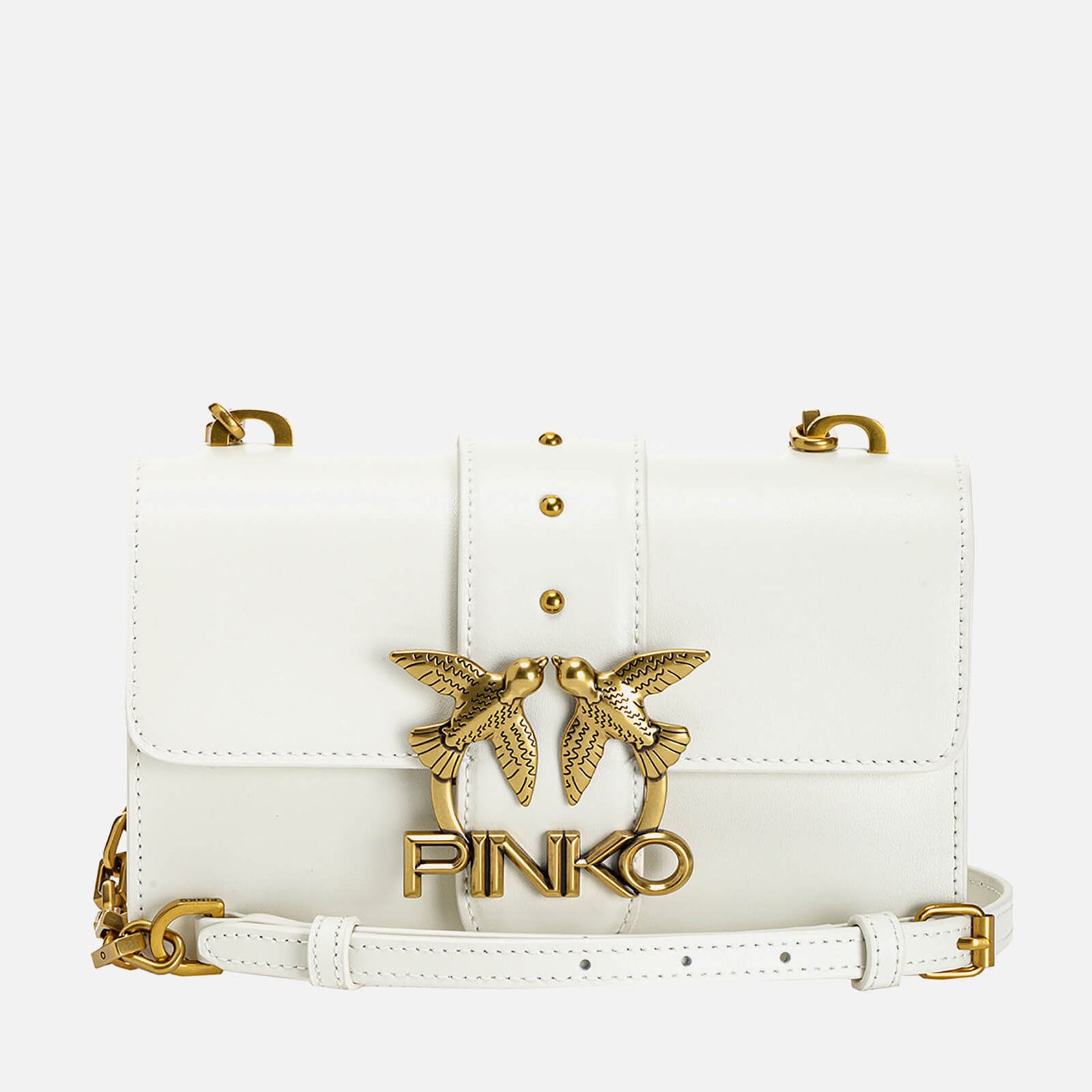 Pinko Women's Love Mini Icon Simply 5 Shoulder Bag - White
