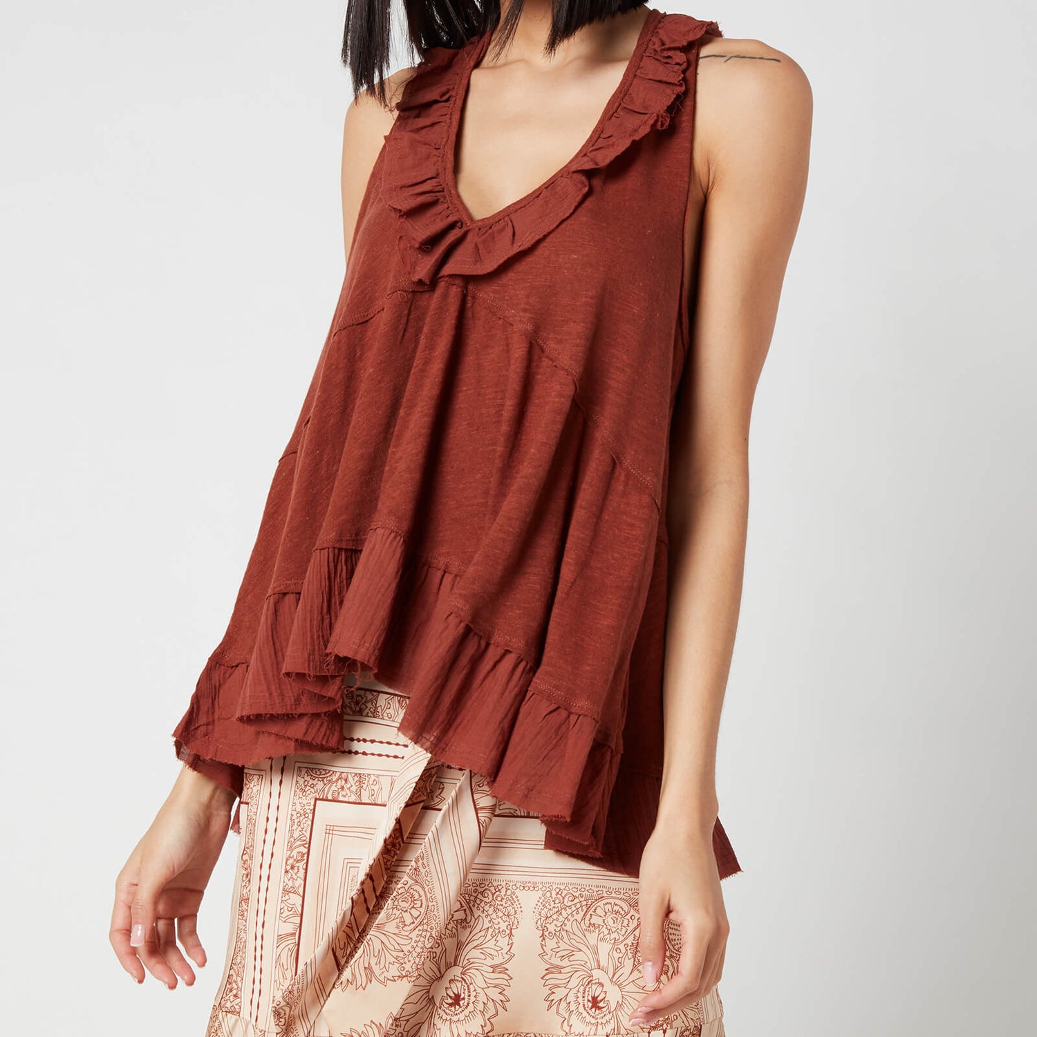 Free People Women's Out And About Tank Top - Petrichor